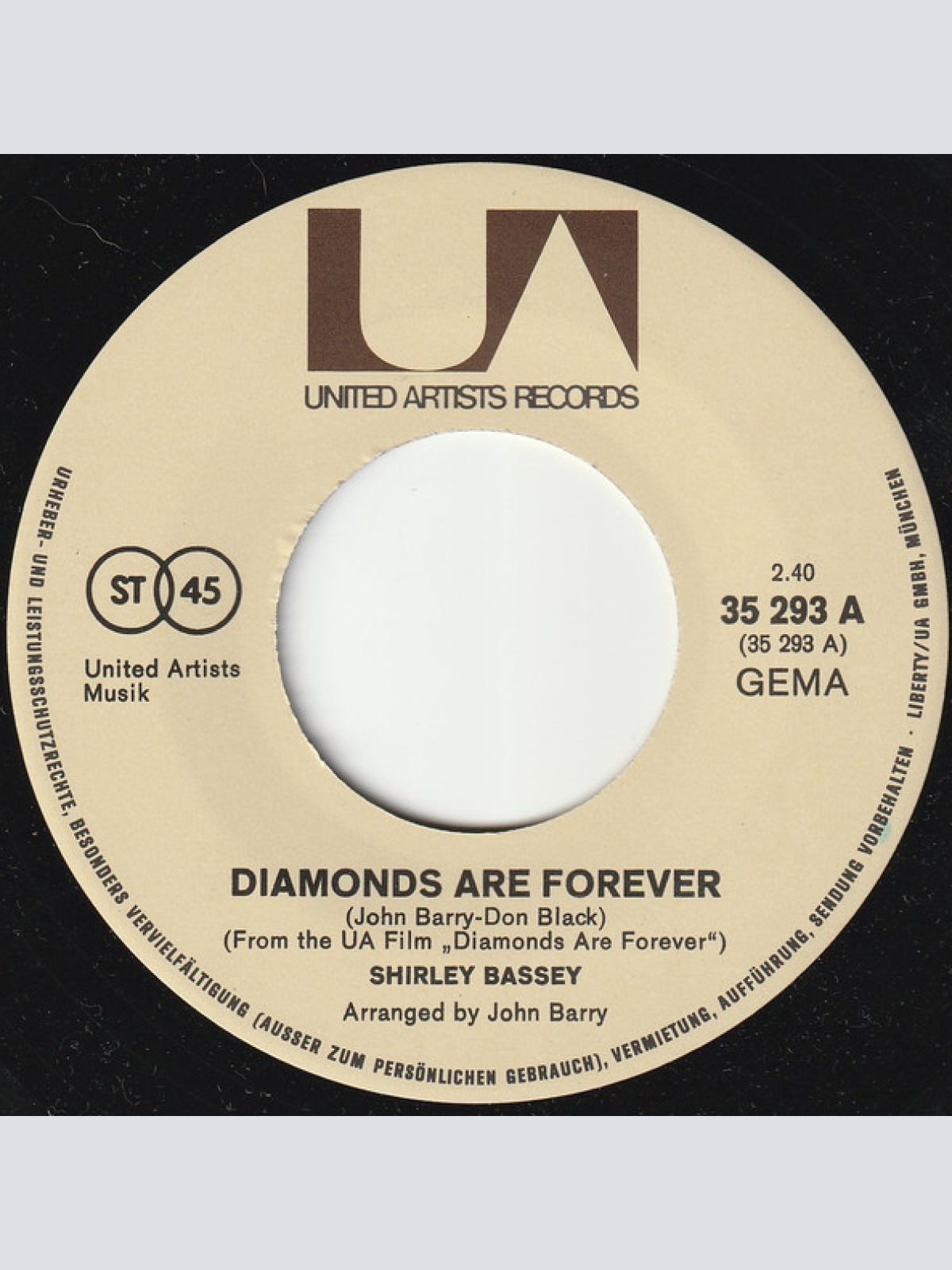 Vinyl / Shirley Bassey - Diamonds Are Forever
