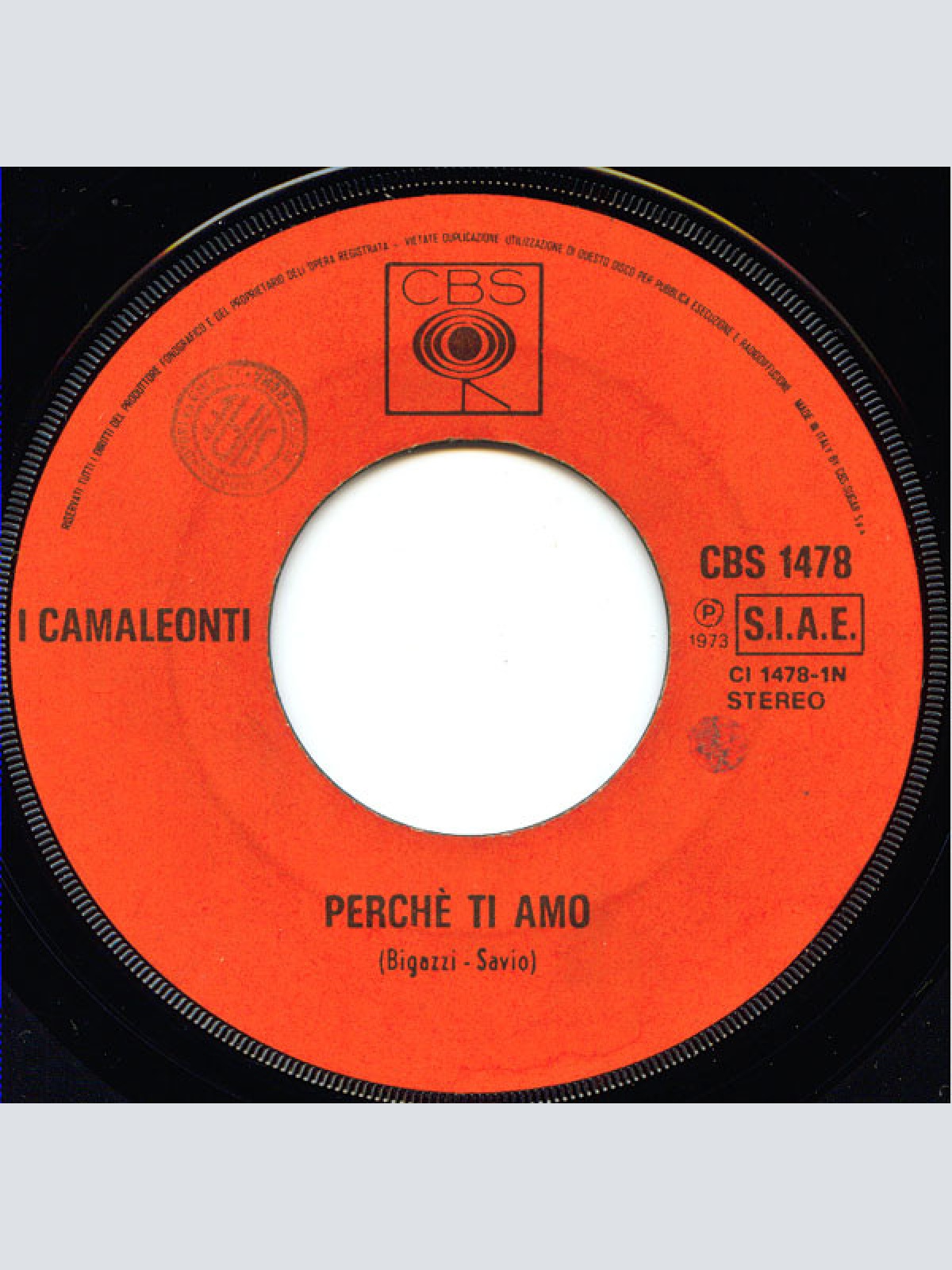 Vinyl / I Camaleonti - Perché Ti Amo