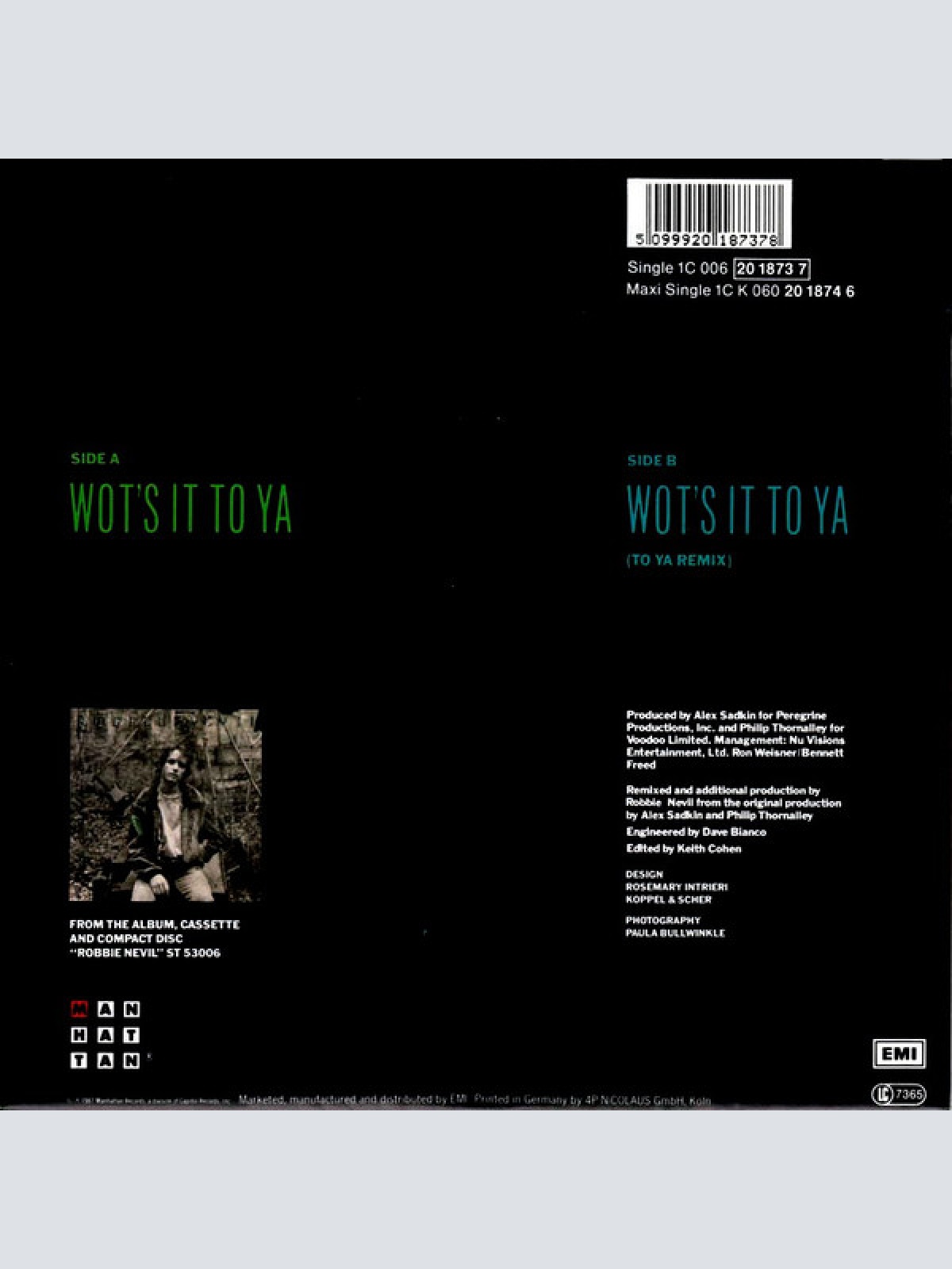 Vinyl / Robbie Nevil - Wot's It To Ya