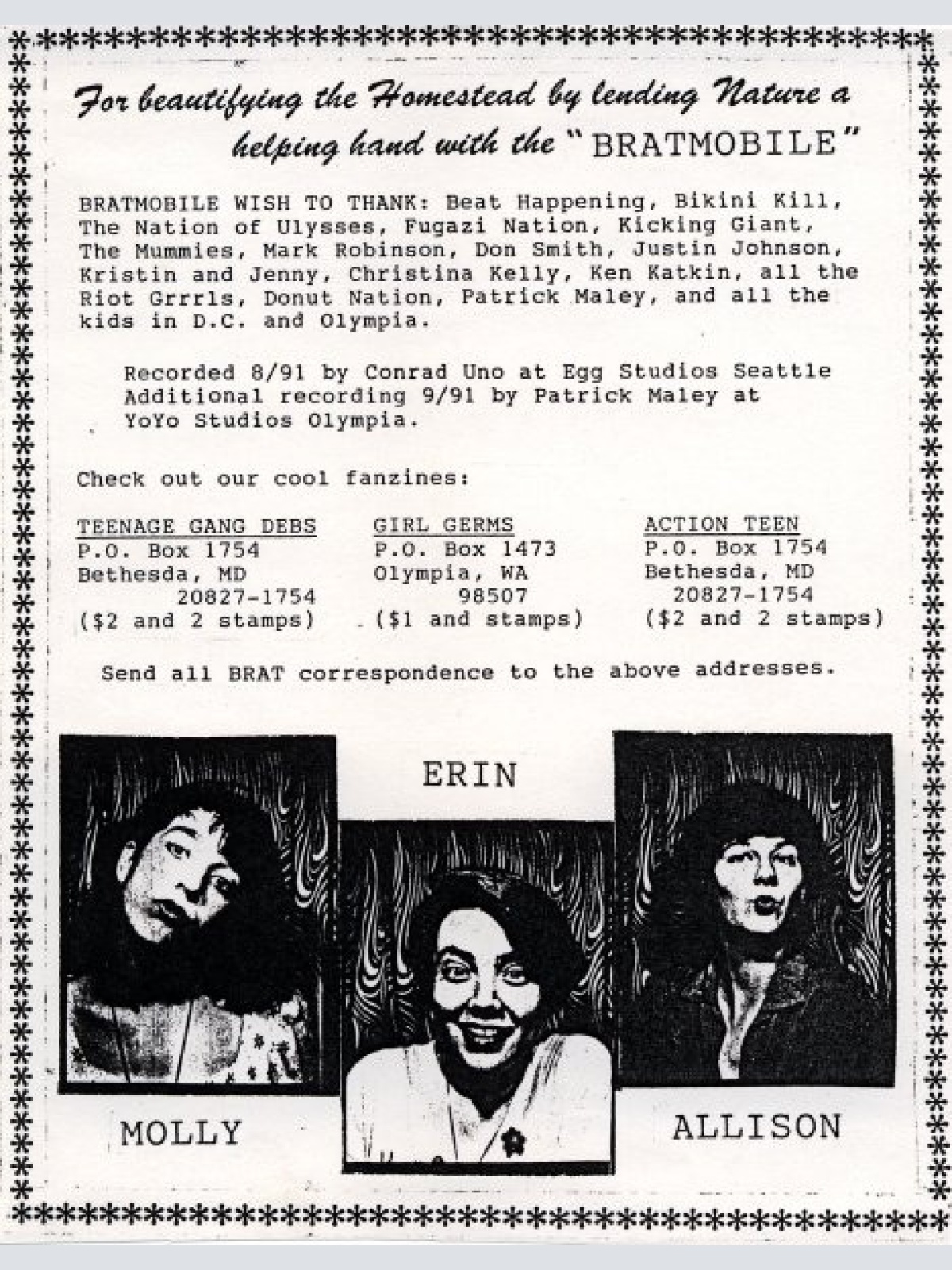 Vinyl / Bratmobile - Kiss And Ride