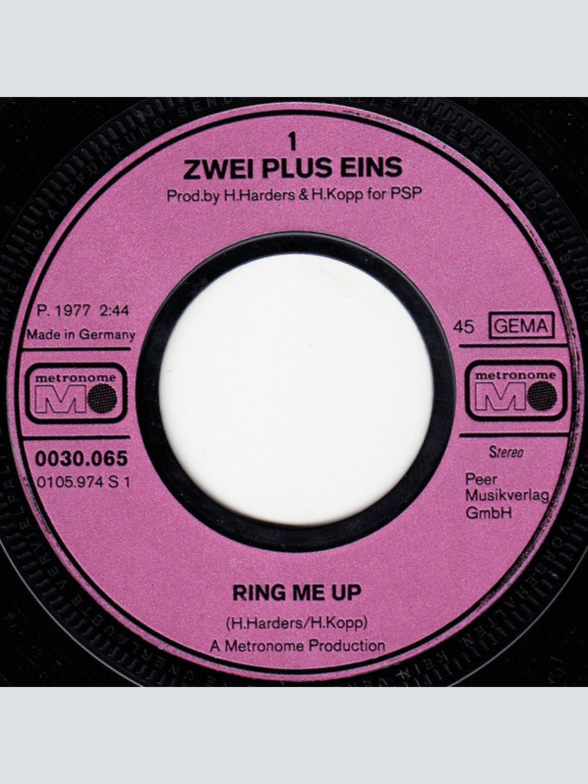 Vinyl / 2 Plus 1 - Ring Me Up