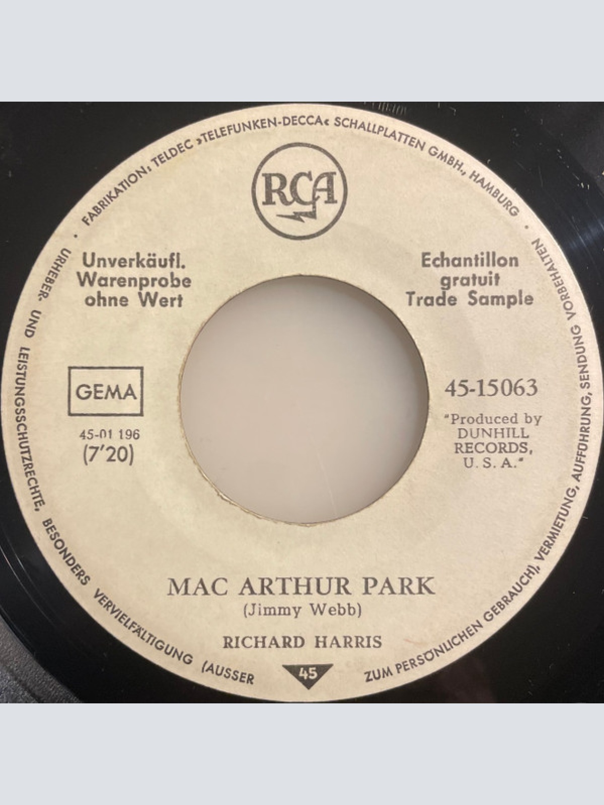 Vinyl / Richard Harris - Mac Arthur Park