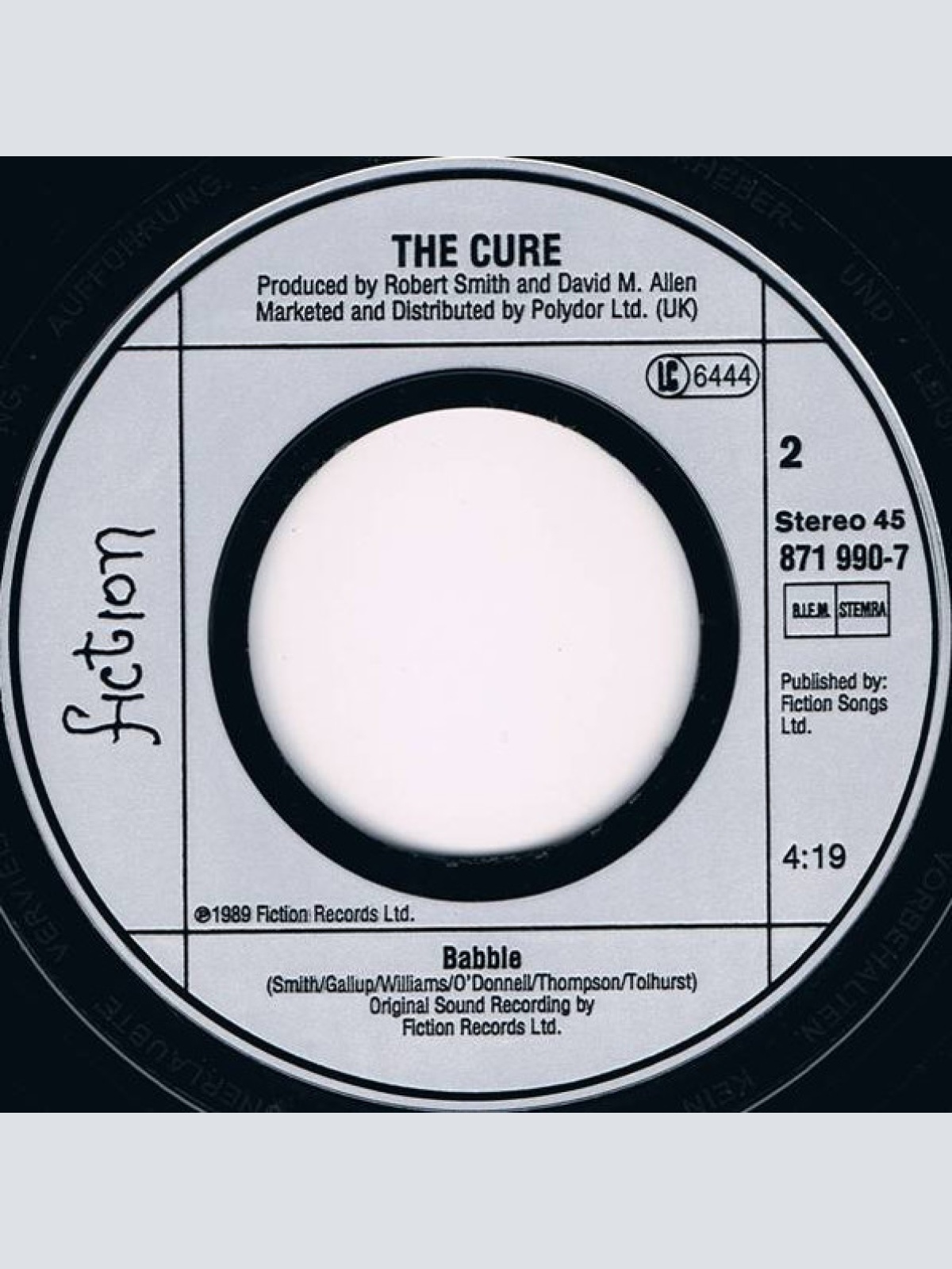 Vinyl / The Cure - Lullaby
