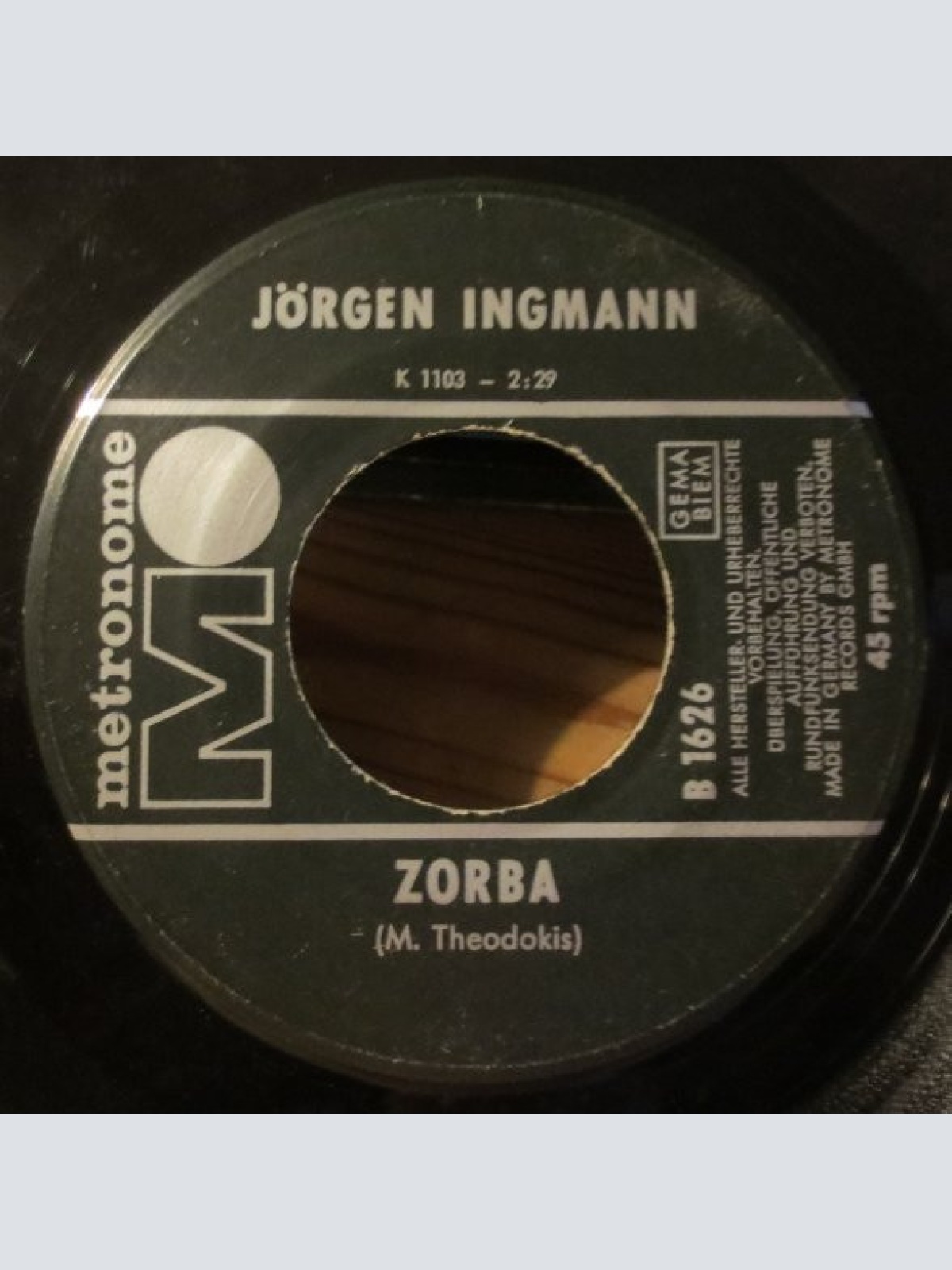 Vinyl / Jörgen Ingmann* - Zorba / La Mer