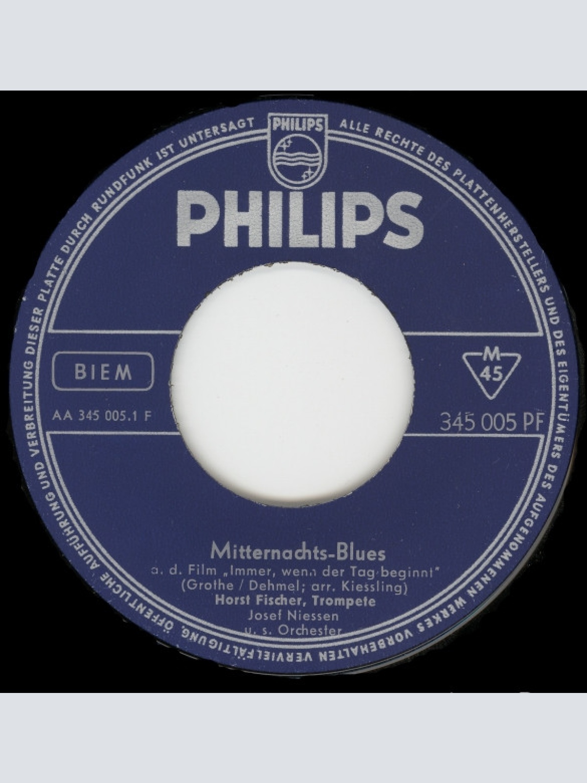 Vinyl / Horst Fischer - Mitternachts-Blues