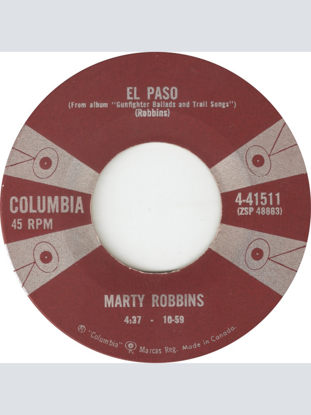 Vinyl / Marty Robbins - El Paso / Running Gun
