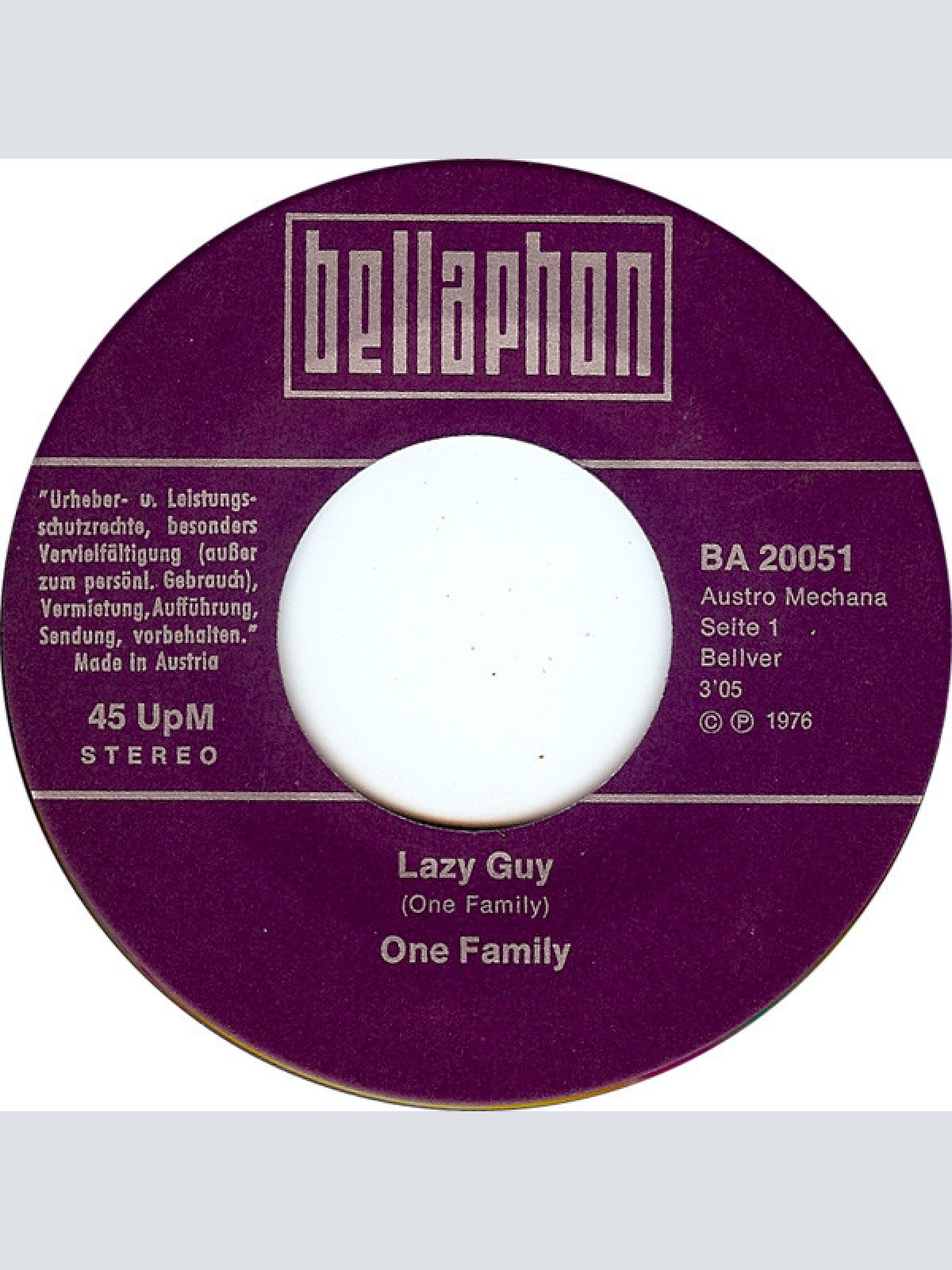 Vinyl / One Family (2) - Lazy Guy