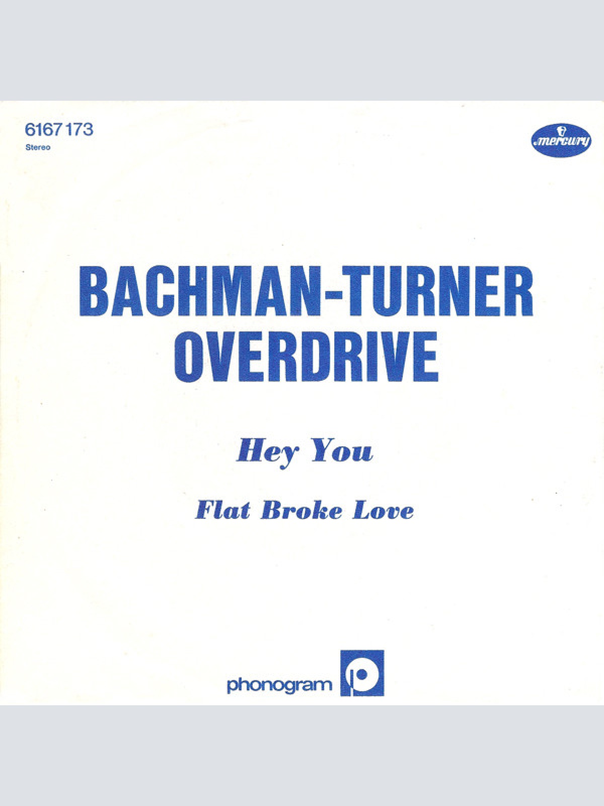 Vinyl / Bachman-Turner Overdrive - Hey You