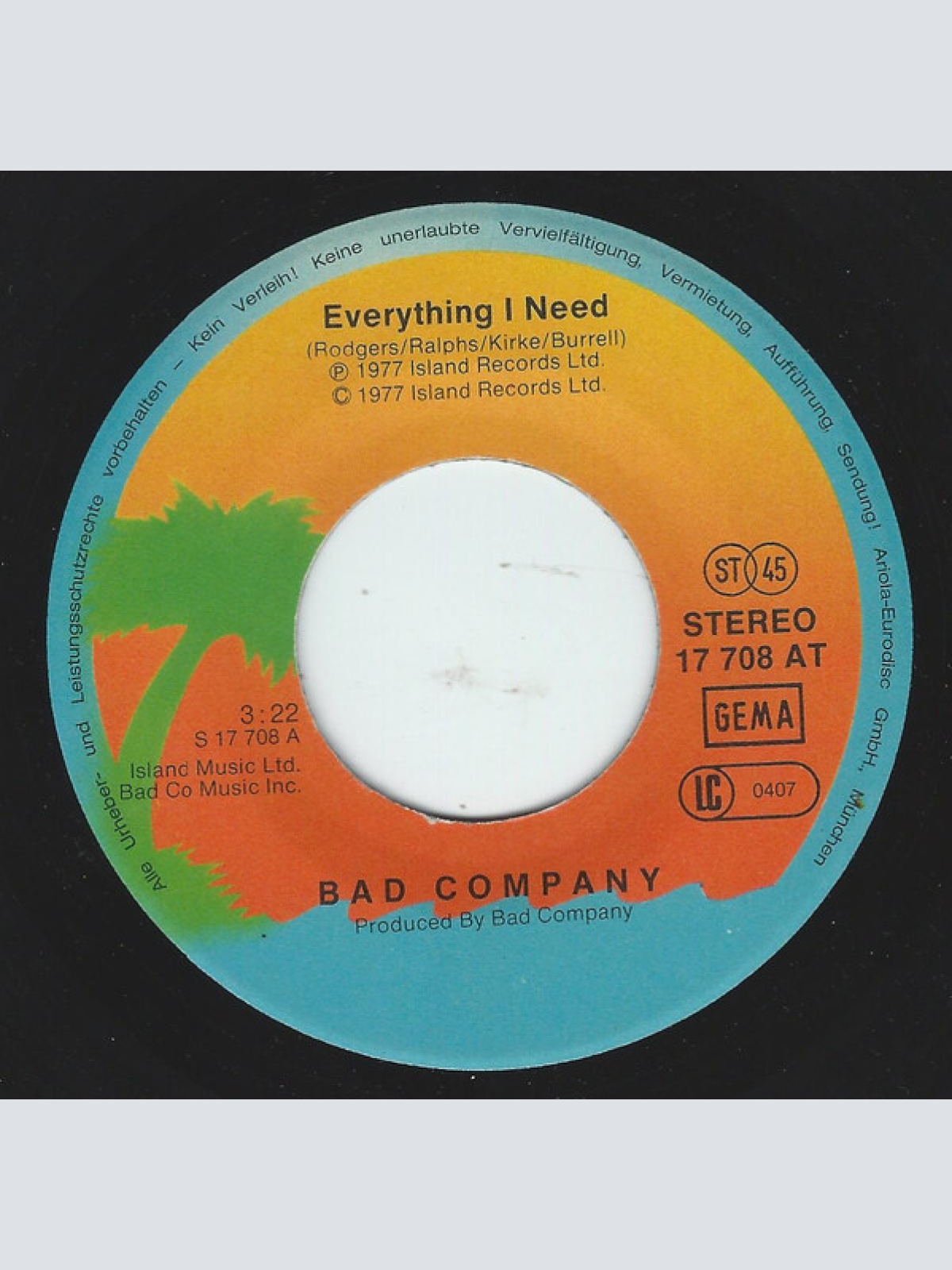 Vinyl / Bad Company (3) - Everything I Need