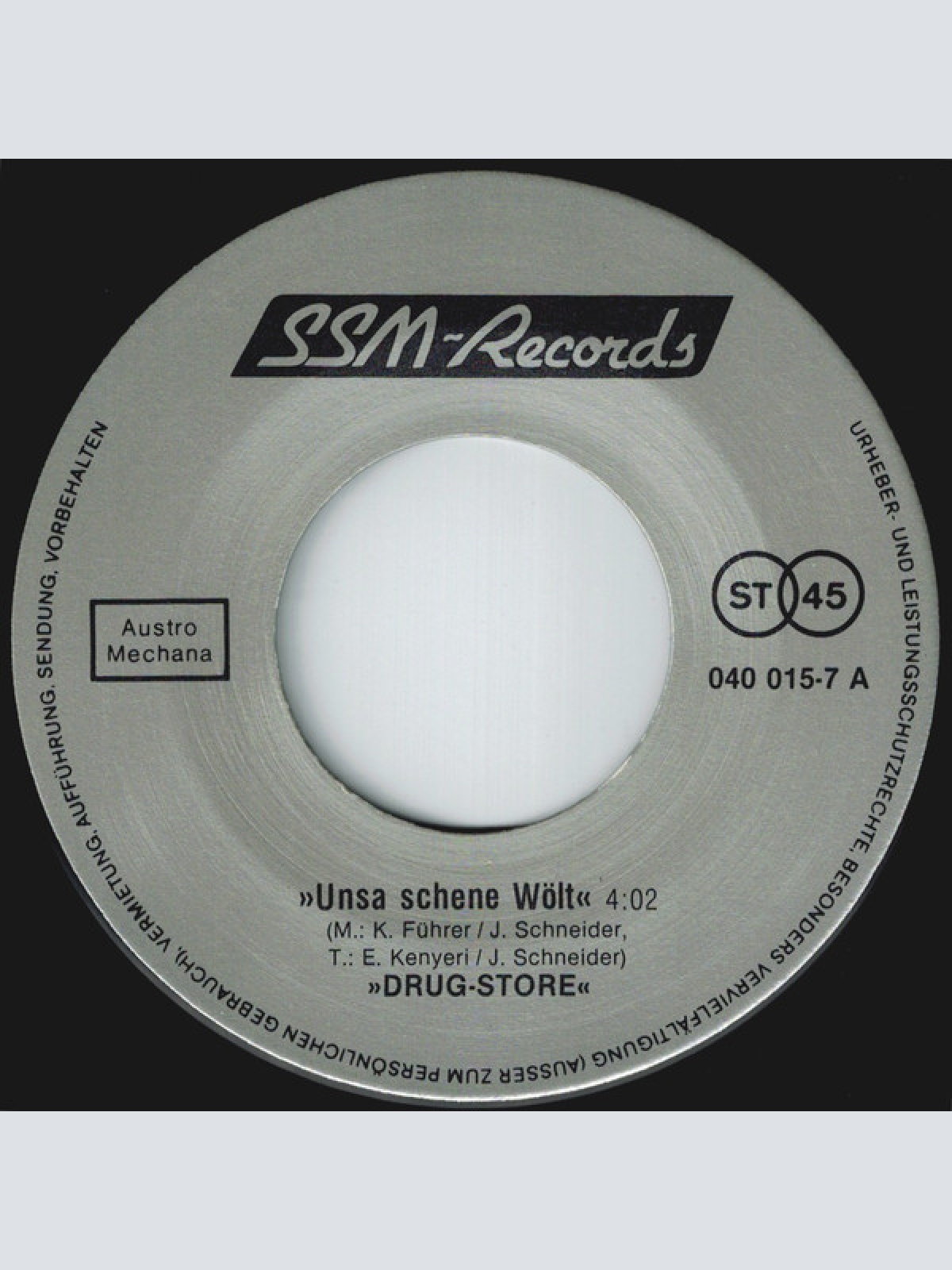 Vinyl / Drug-Store - Unsa Schene Wölt