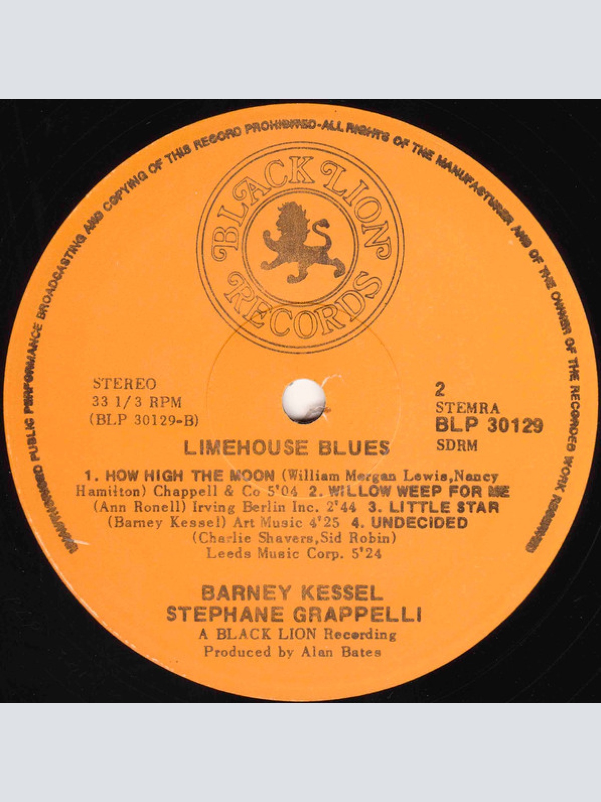 Vinyl / Barney Kessel, Stephane Grappelli* - Limehouse Blues