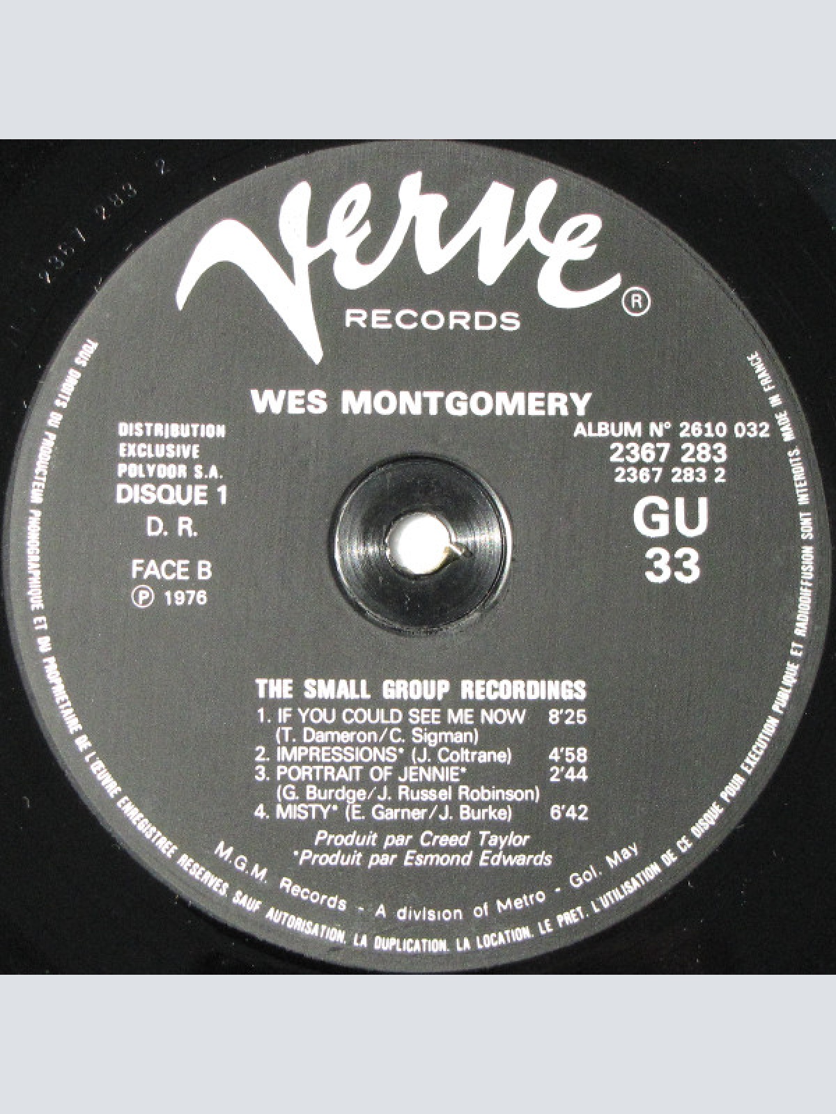 Vinyl / Wes Montgomery - The Small Group Recordings