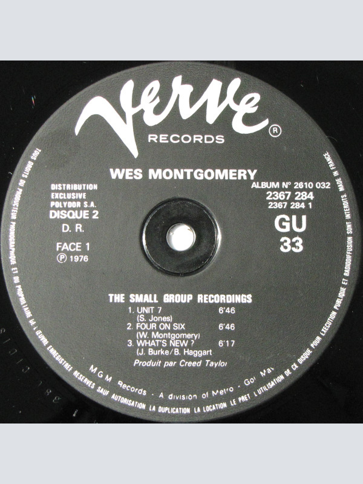 Vinyl / Wes Montgomery - The Small Group Recordings