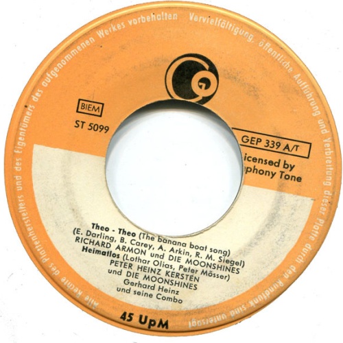 Vinyl / Richard Armon / Peter Heinz Kersten / Die Moonshines - Theo - Theo / Heimatlos / I'll Be Home / Deine Wunderschönen Augen