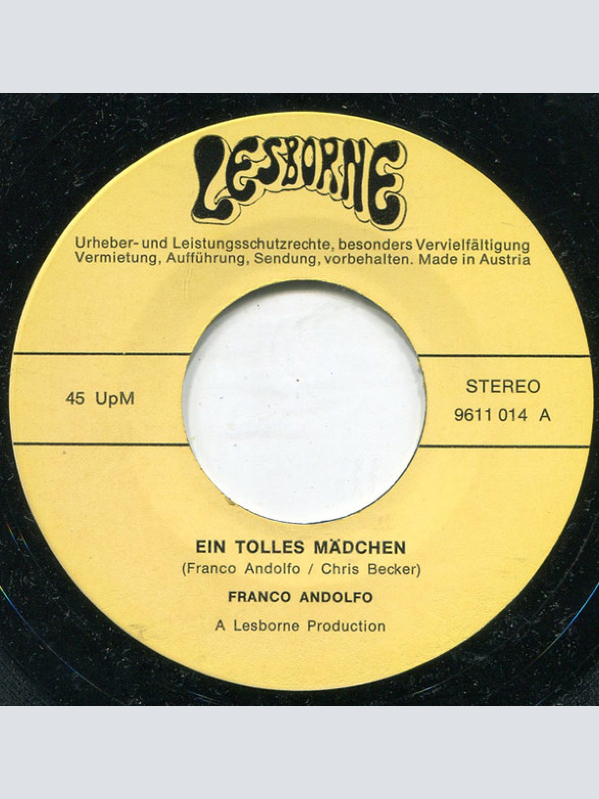 Vinyl / Franco Andolfo - Ewigkeit / Ein Tolles Mädchen