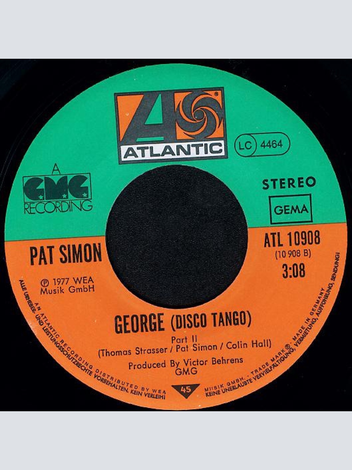 Vinyl / Pat Simon - George Disco Tango Part I + II