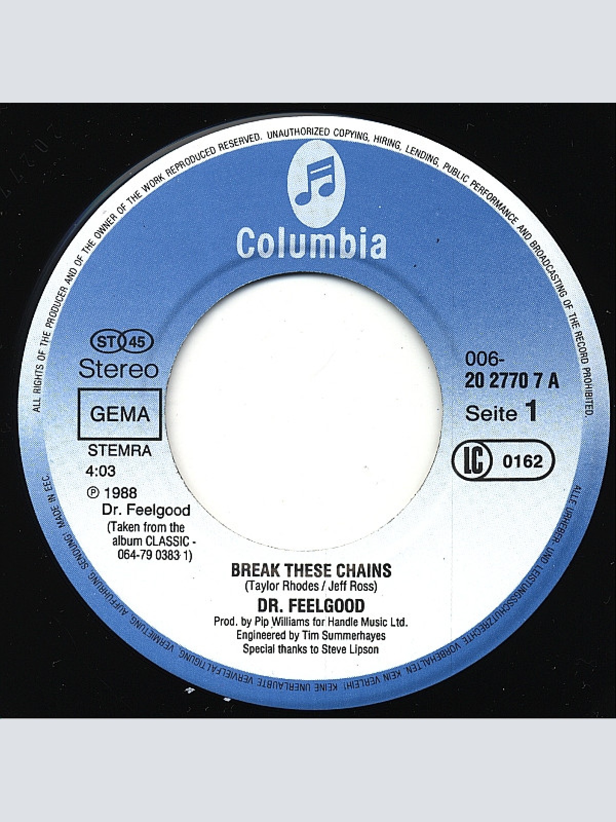 Vinyl / Dr. Feelgood - Break These Chains