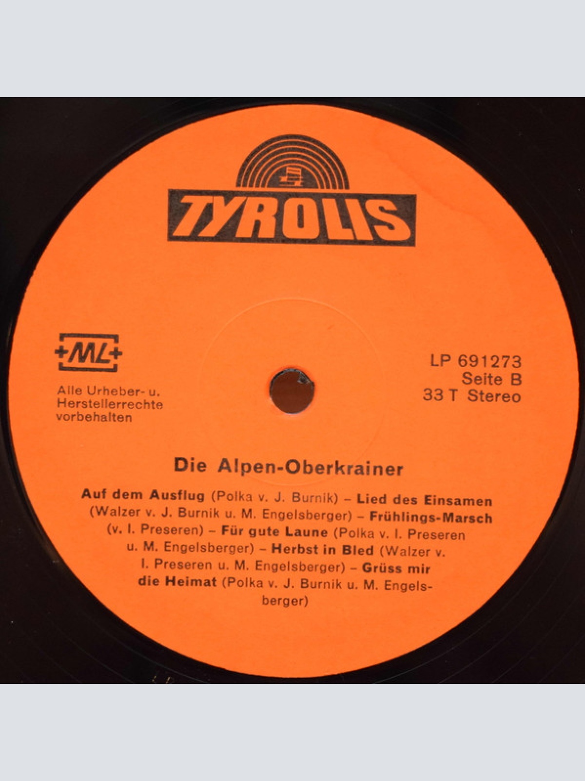 Vinyl / Die Orig. Alpen-Oberkrainer* - Bringen: