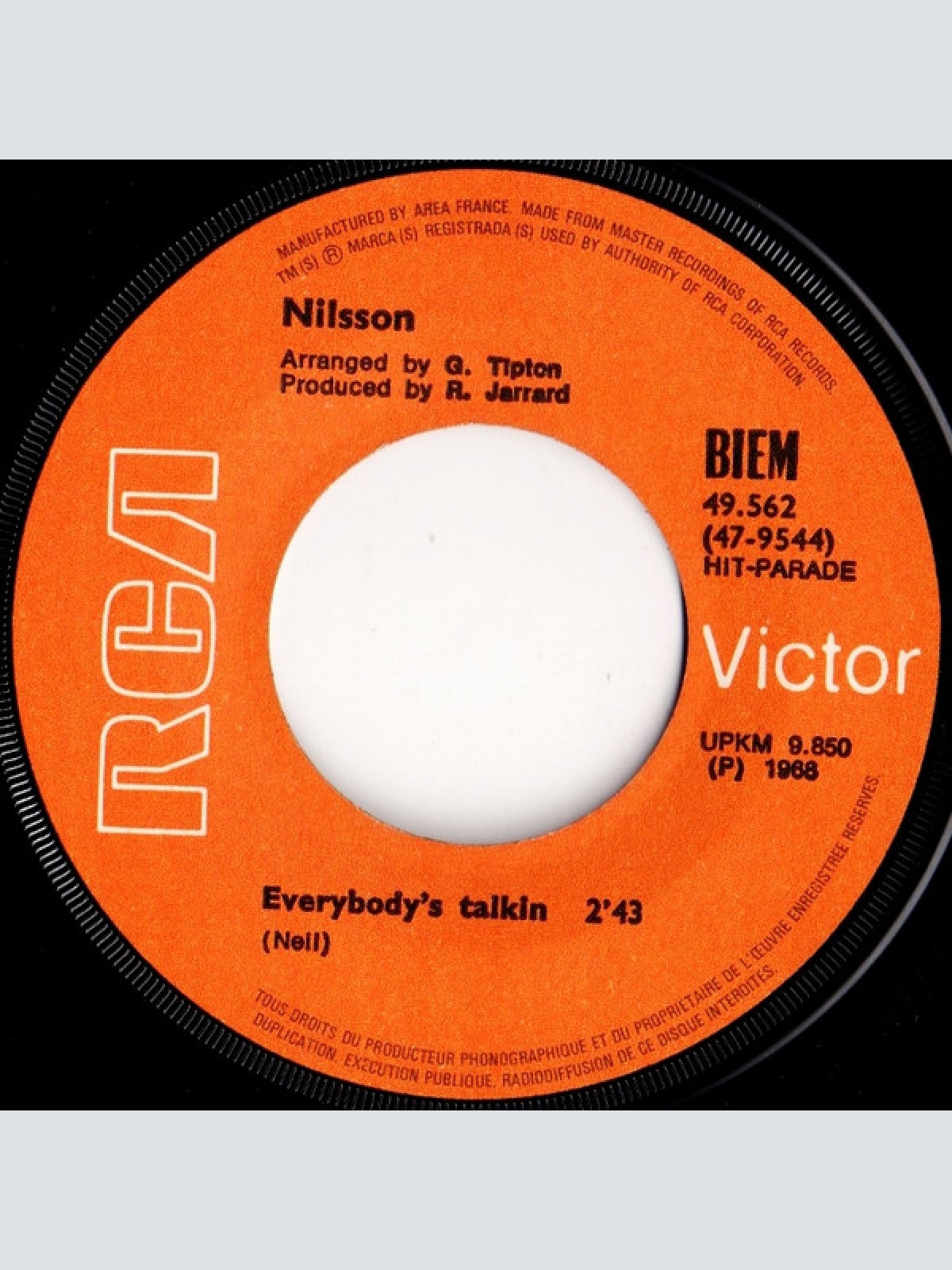 Vinyl / Nilsson* - Everybody's Talkin