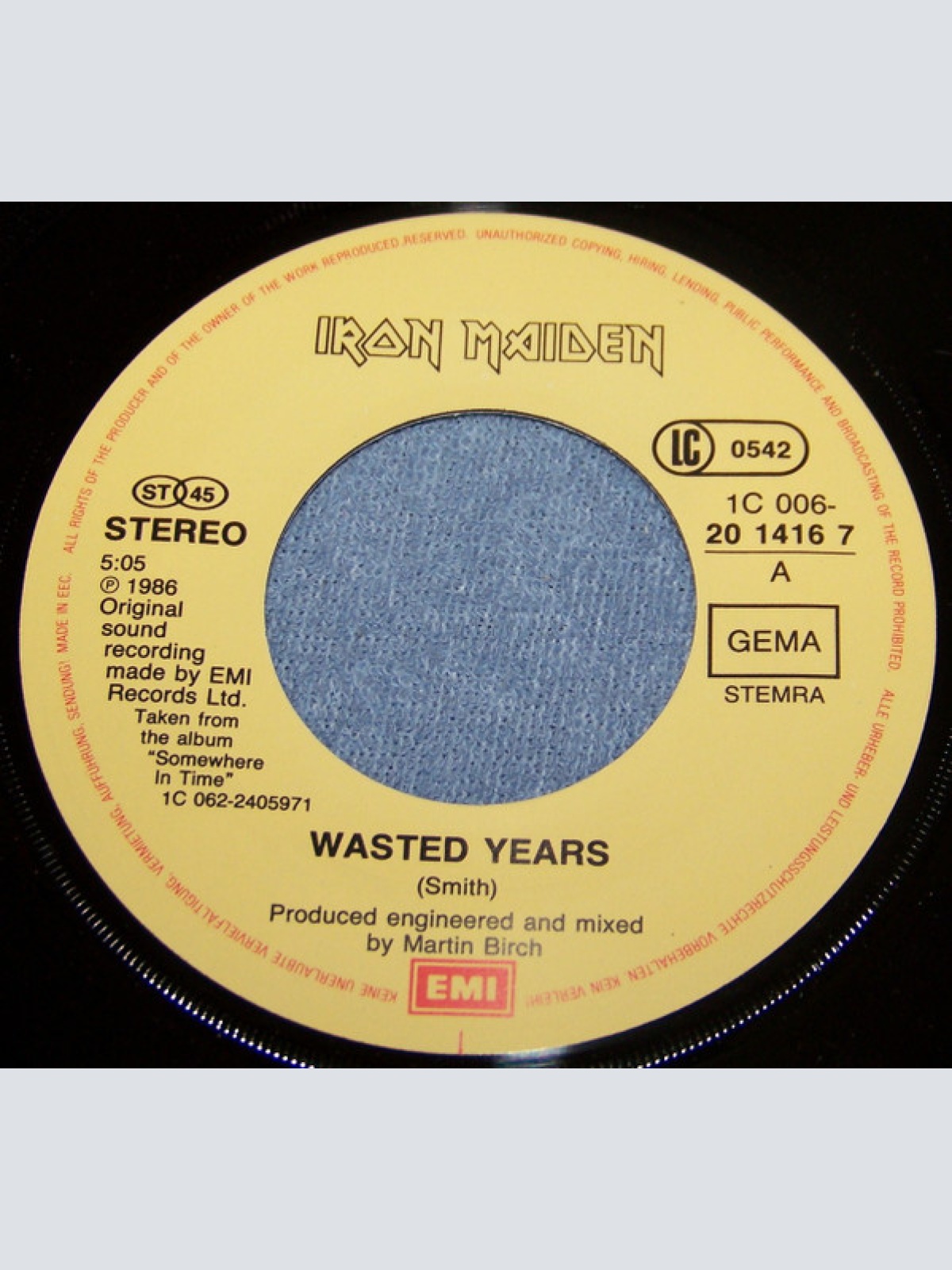 Vinyl / Iron Maiden - Wasted Years