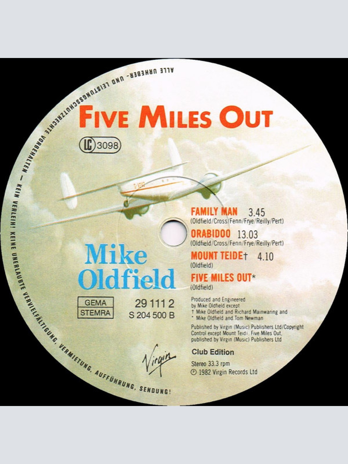 Vinyl / Mike Oldfield - Five Miles Out