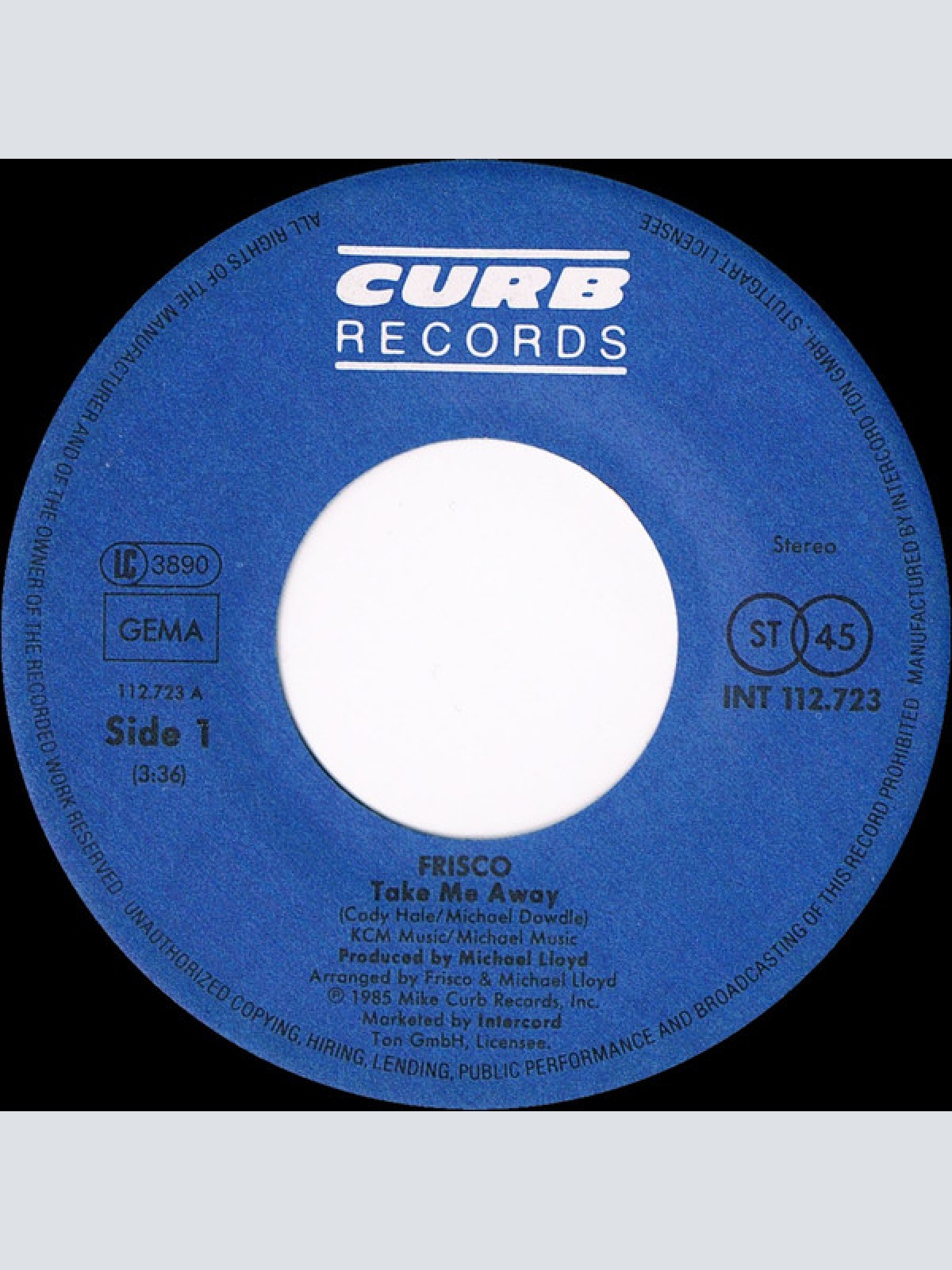 Vinyl / Frisco (14) - Take Me Away