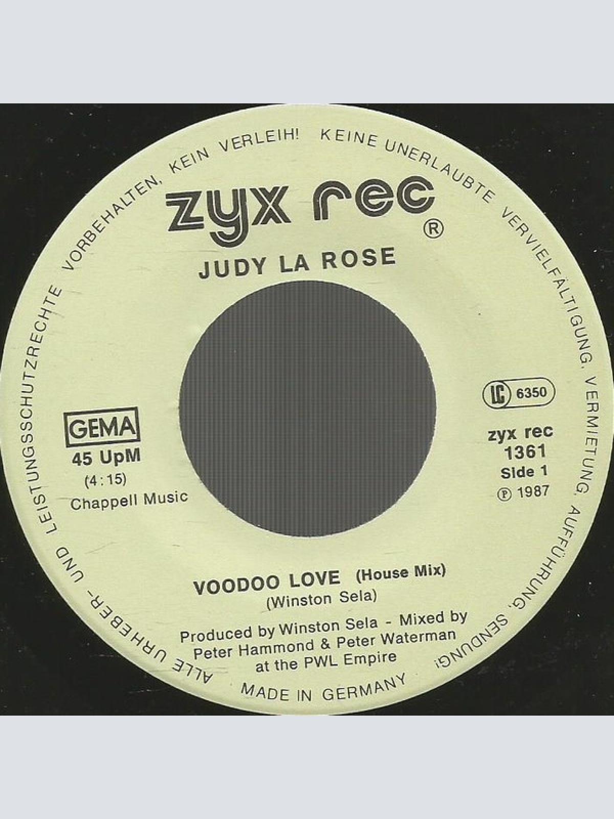 Vinyl / Judy La Rose - Voodoo Love