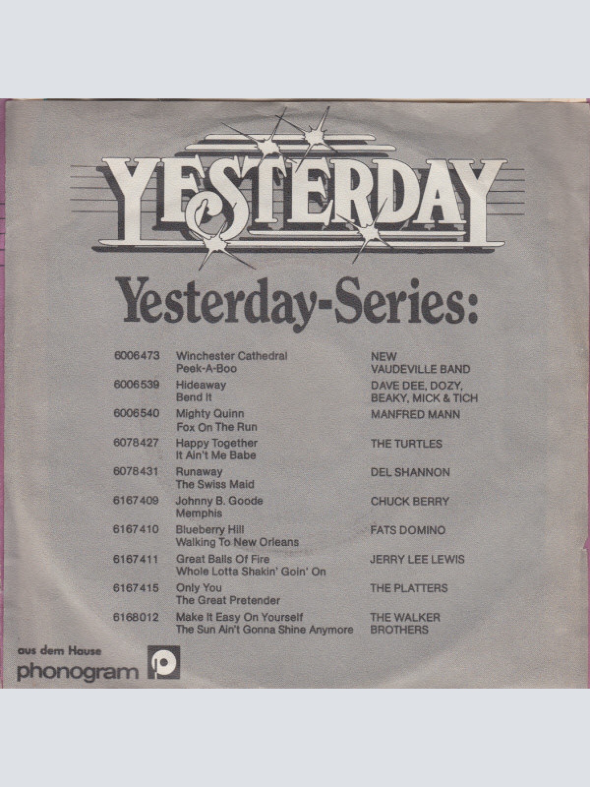 Vinyl / The Turtles - Happy Together / It Ain't Me Babe