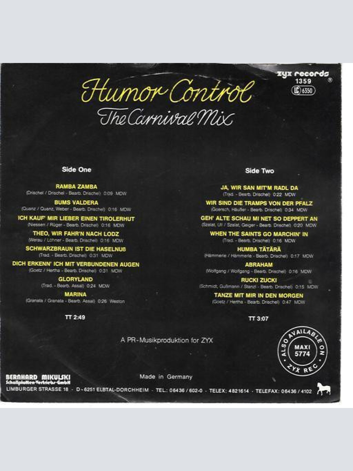 Vinyl / Humor Control - The Carnival Mix