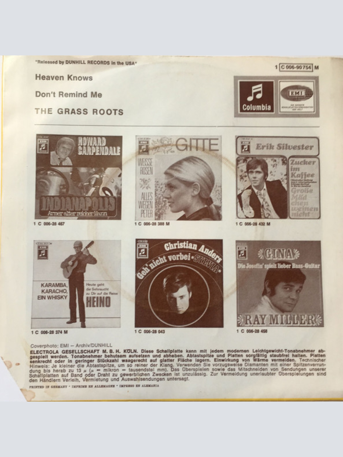 Vinyl / The Grass Roots - Heaven Knows