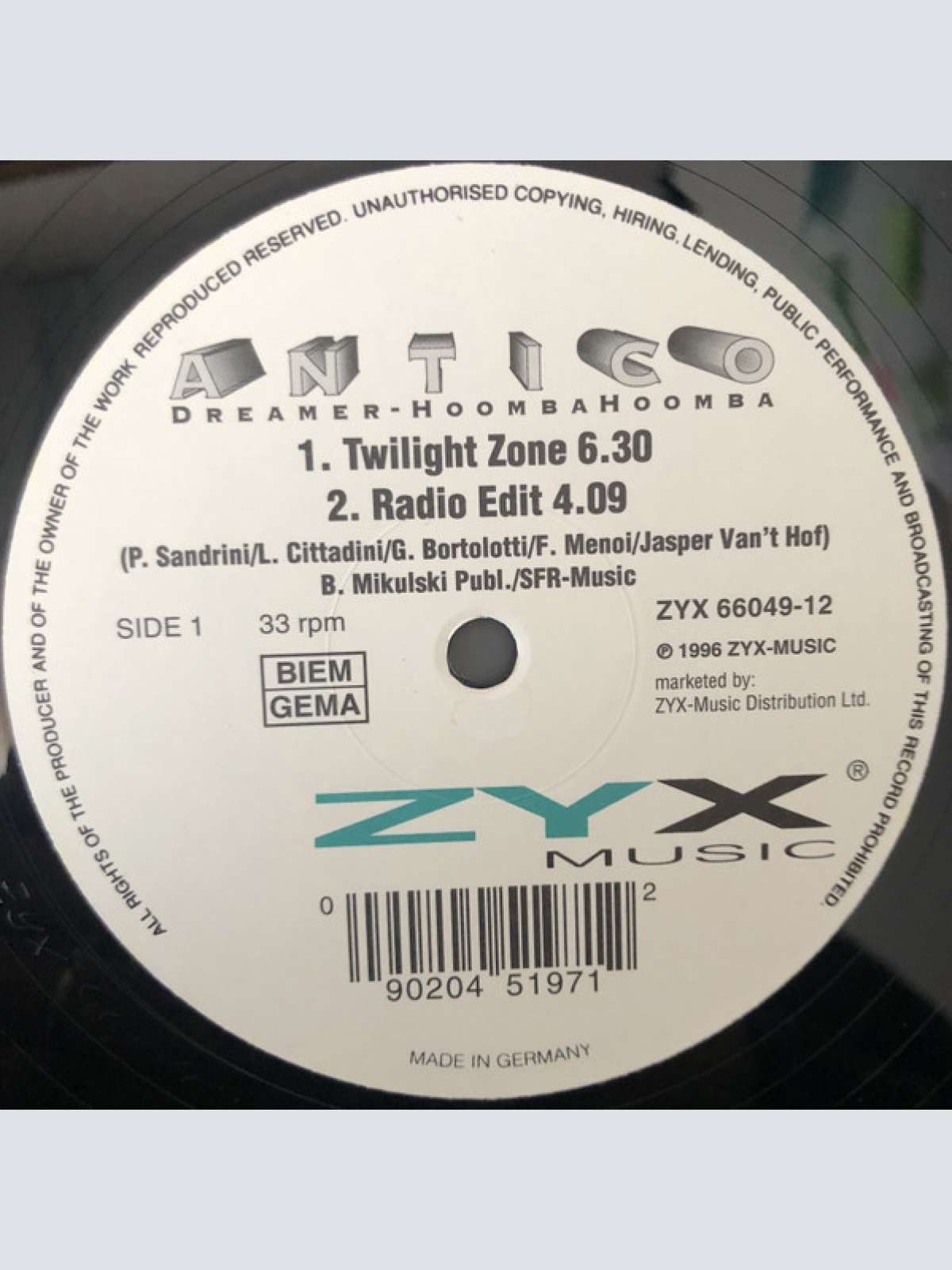 Vinyl / Antico - Dreamer-Hoomba Hoomba