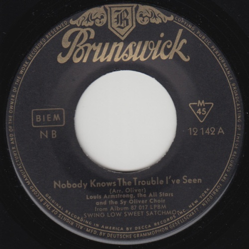 Vinyl / Louis Armstrong, The All Stars* And The Sy Oliver Choir - Nobody Knows The Trouble I've Seen