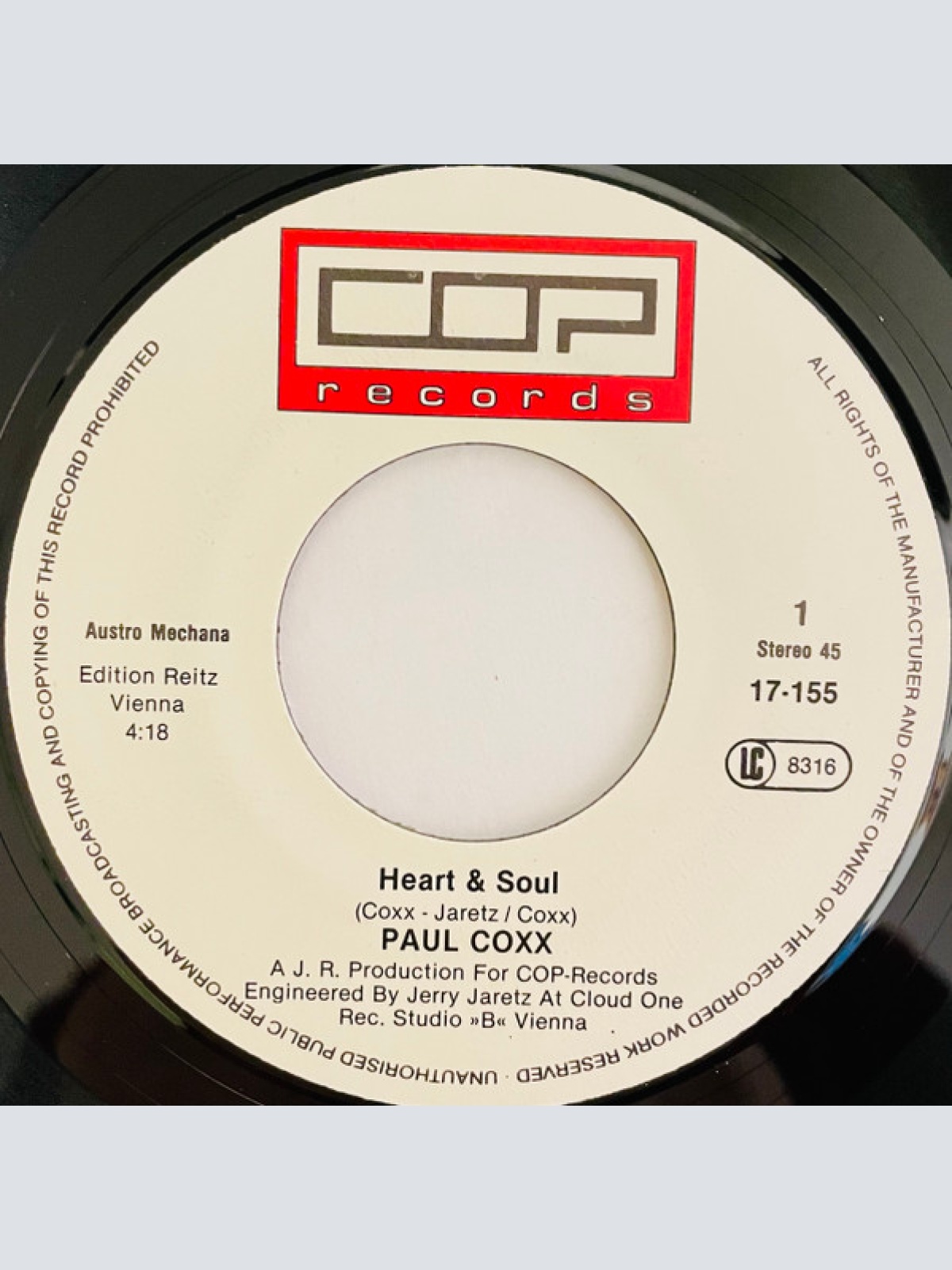 Vinyl / Paul Coxx - Heart & Soul