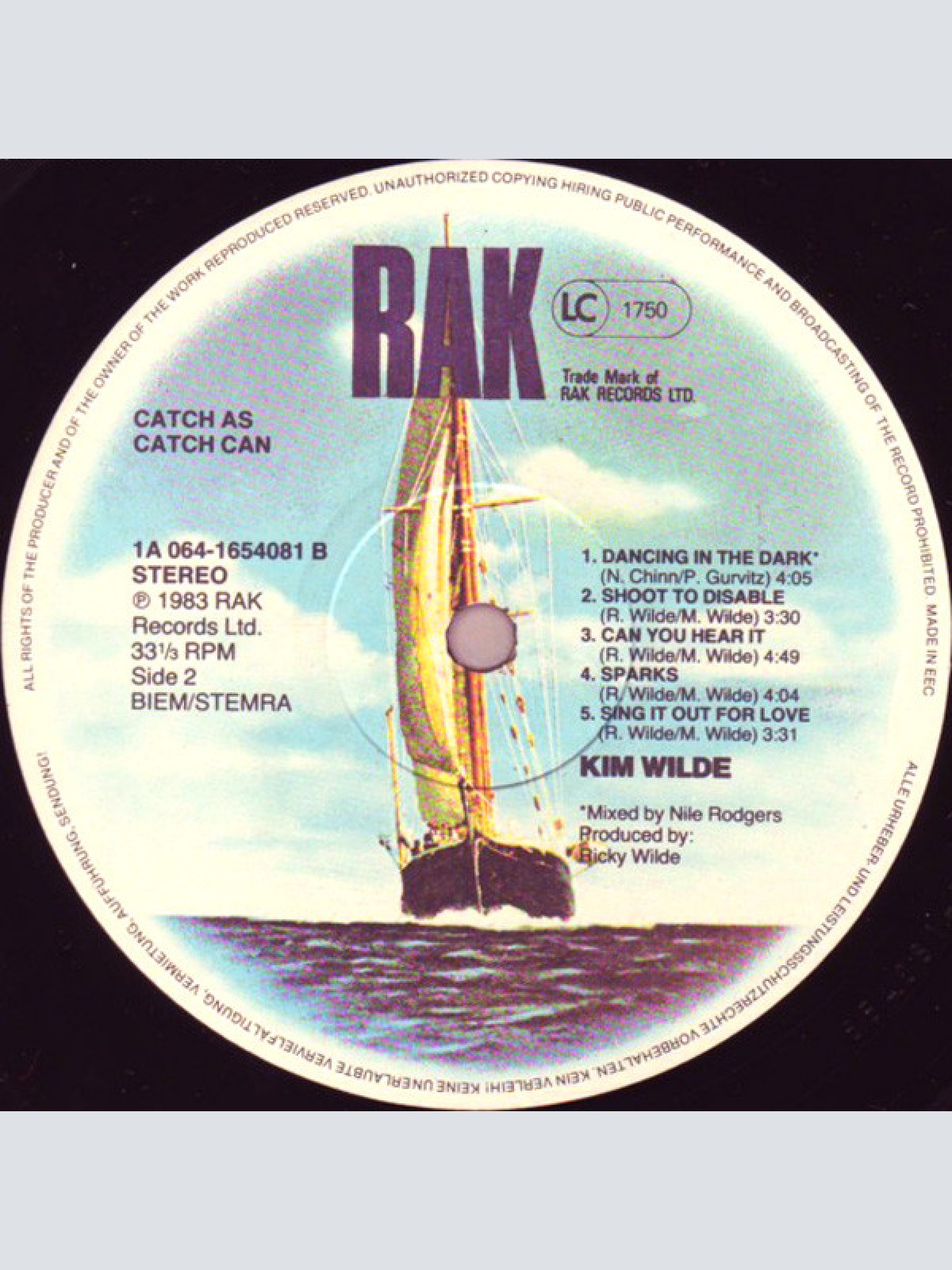 Vinyl / Kim Wilde - Catch As Catch Can