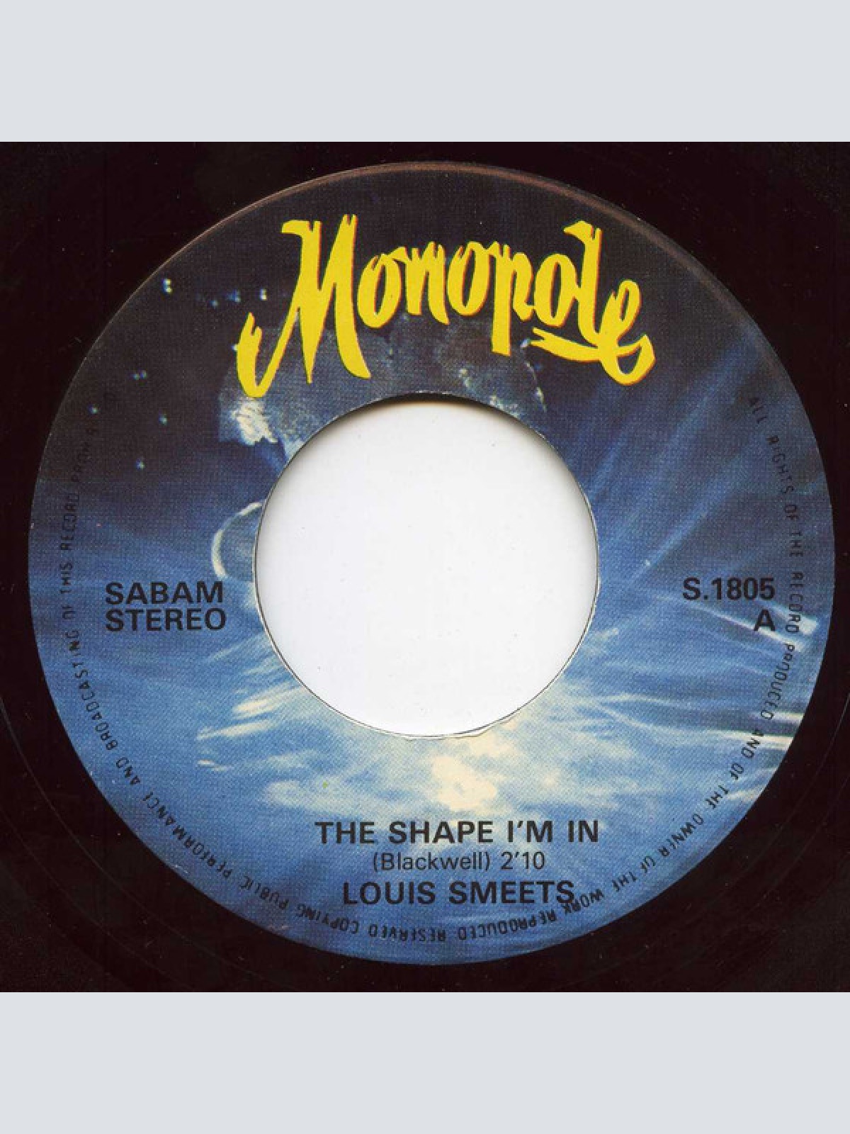 Vinyl / Louis Smeets - The Shape I'm In / Big Bopper