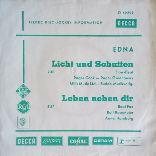Vinyl / Edna* - Licht Und Schatten / Leben Neben Dir