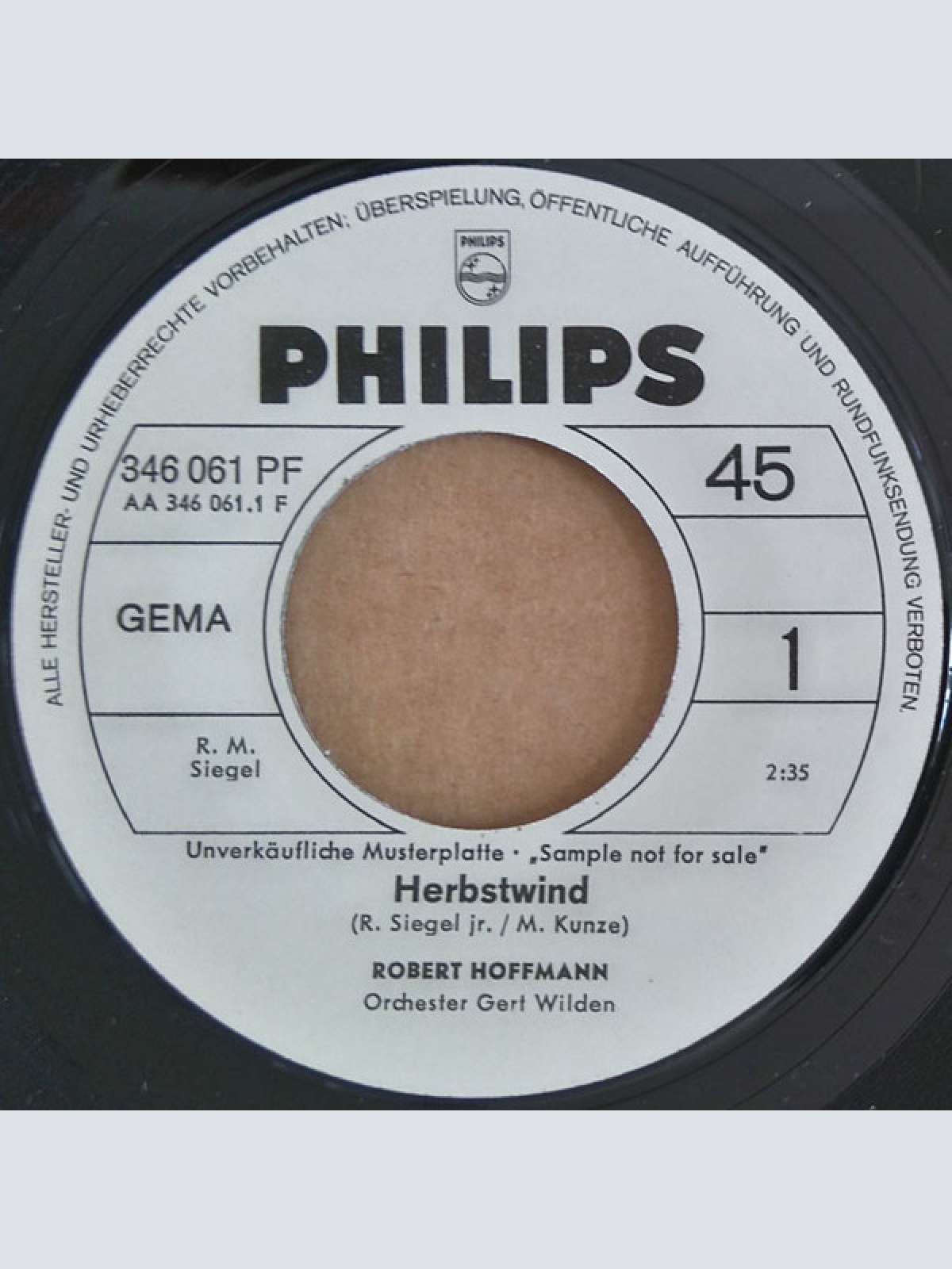 Vinyl / Robert Hoffmann (2) - Herbstwind / Eine Welt Ohne Farben