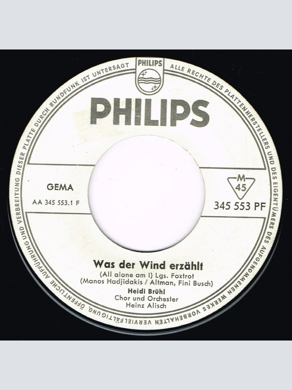 Vinyl / Heidi Brühl - Was Der Wind Erzählt