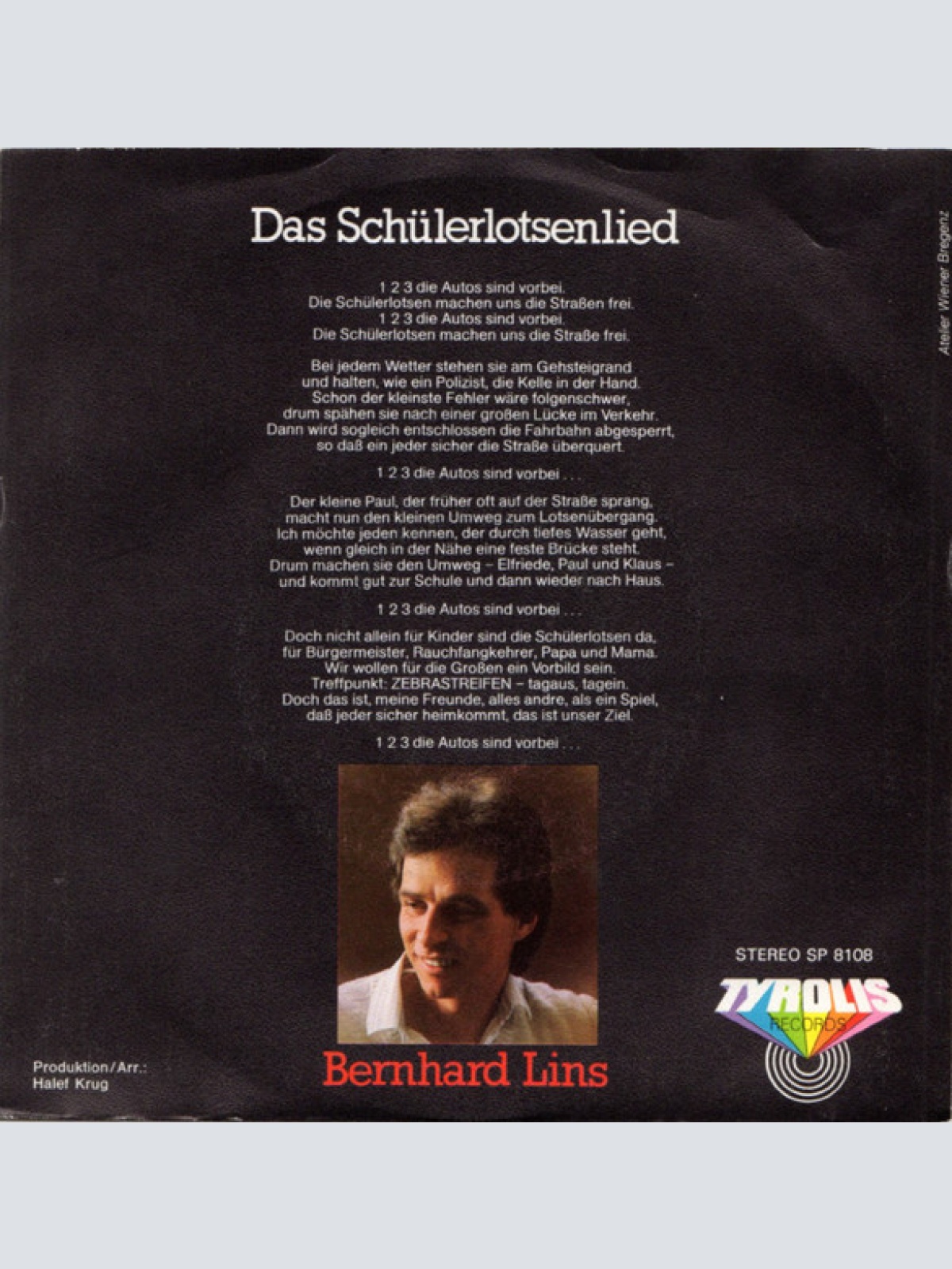 Vinyl / Bernhard Lins - Das Schülerlotsenlied