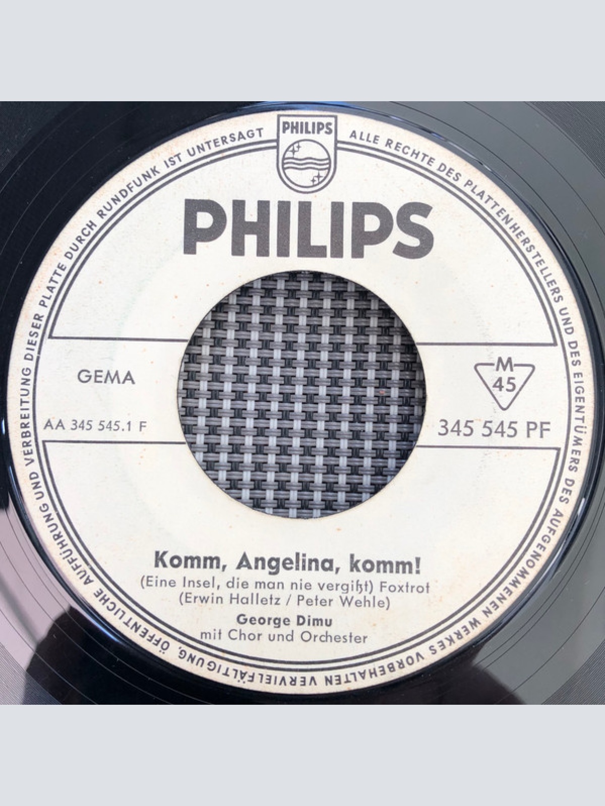 Vinyl / George Dimu* - Komm, Angelina, Komm