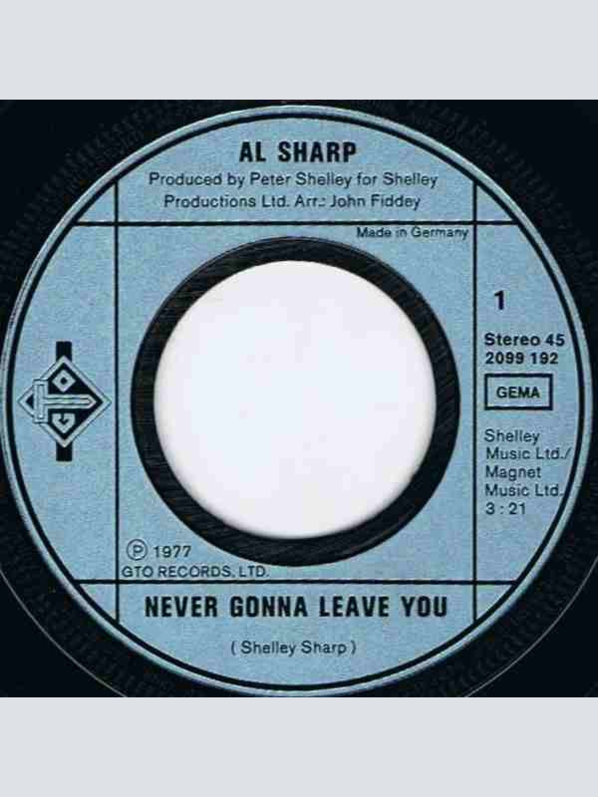 Vinyl / Al Sharp - Never Gonna Leave You