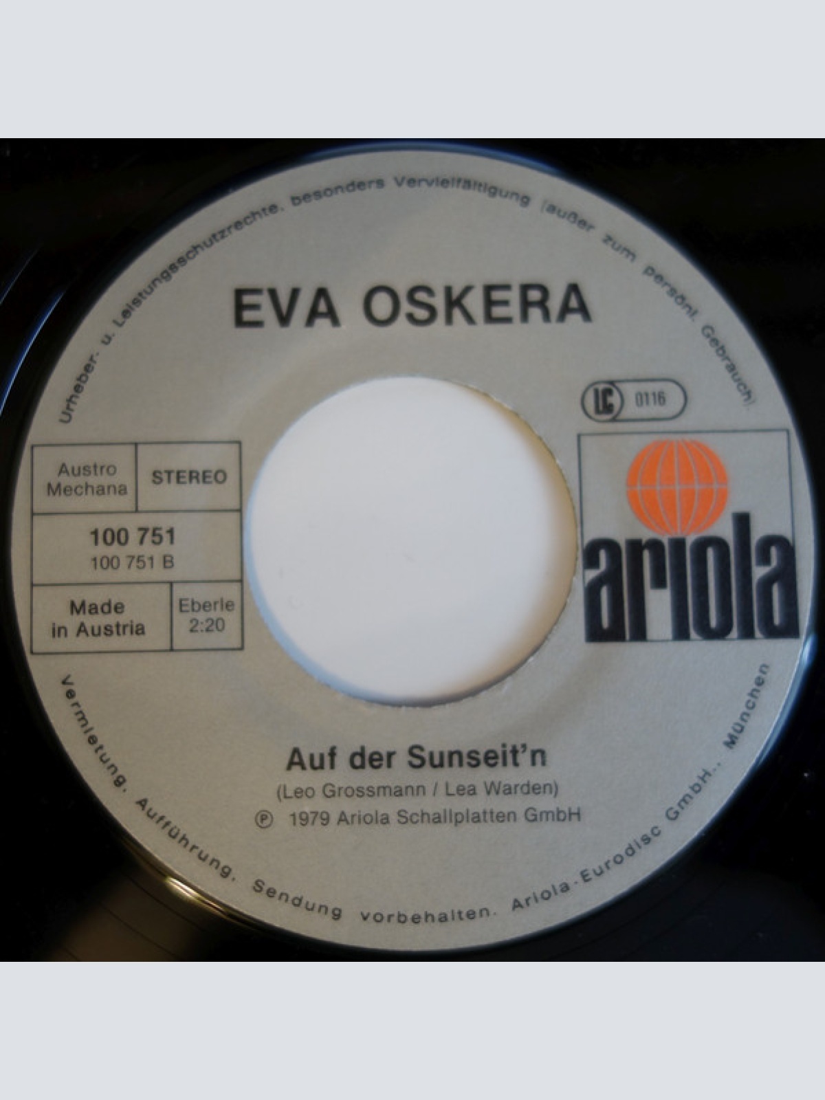 Vinyl / Eva Oskera - Die Grinzinger Reblaus