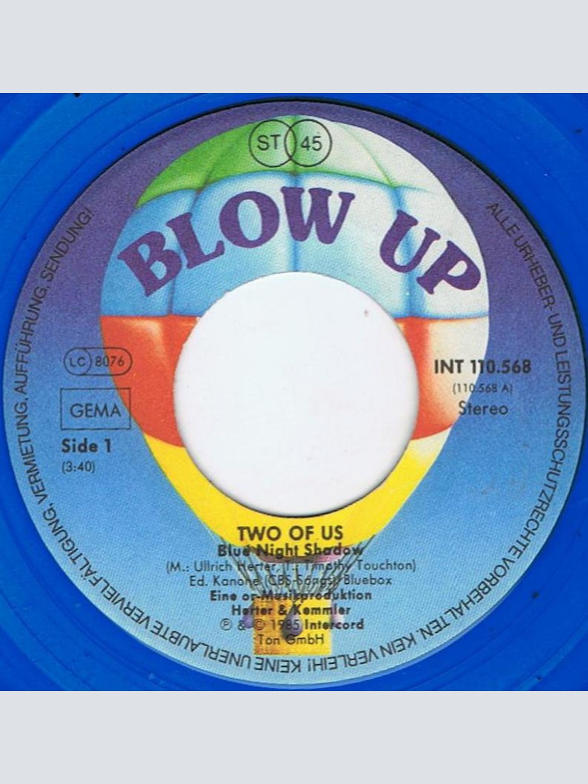 Vinyl / Two Of Us - Blue Night Shadow