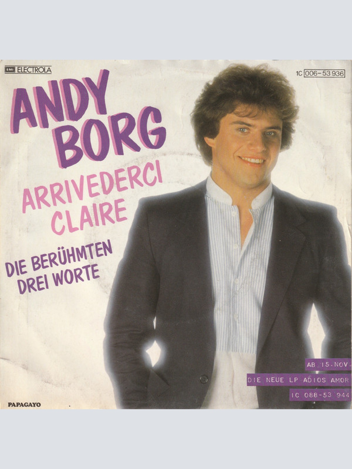 Vinyl / Andy Borg - Arrivederci Claire