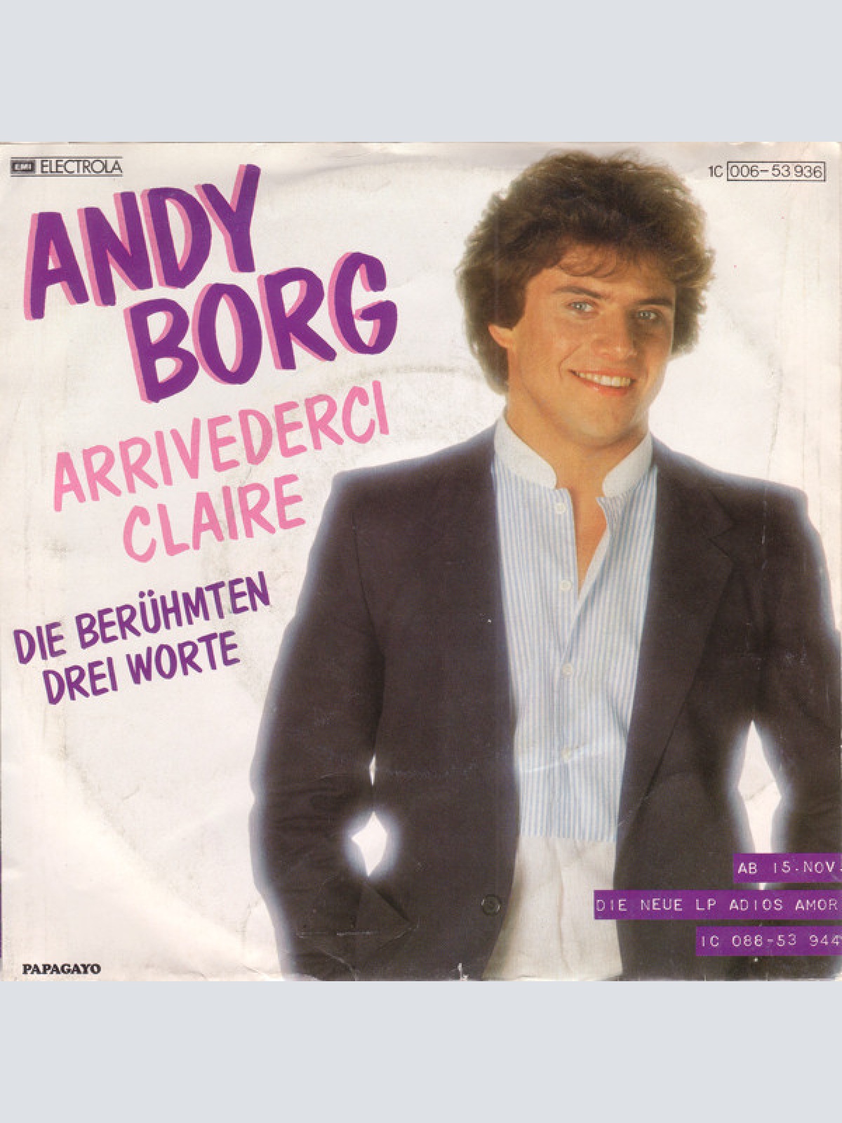 Vinyl / Andy Borg - Arrivederci Claire