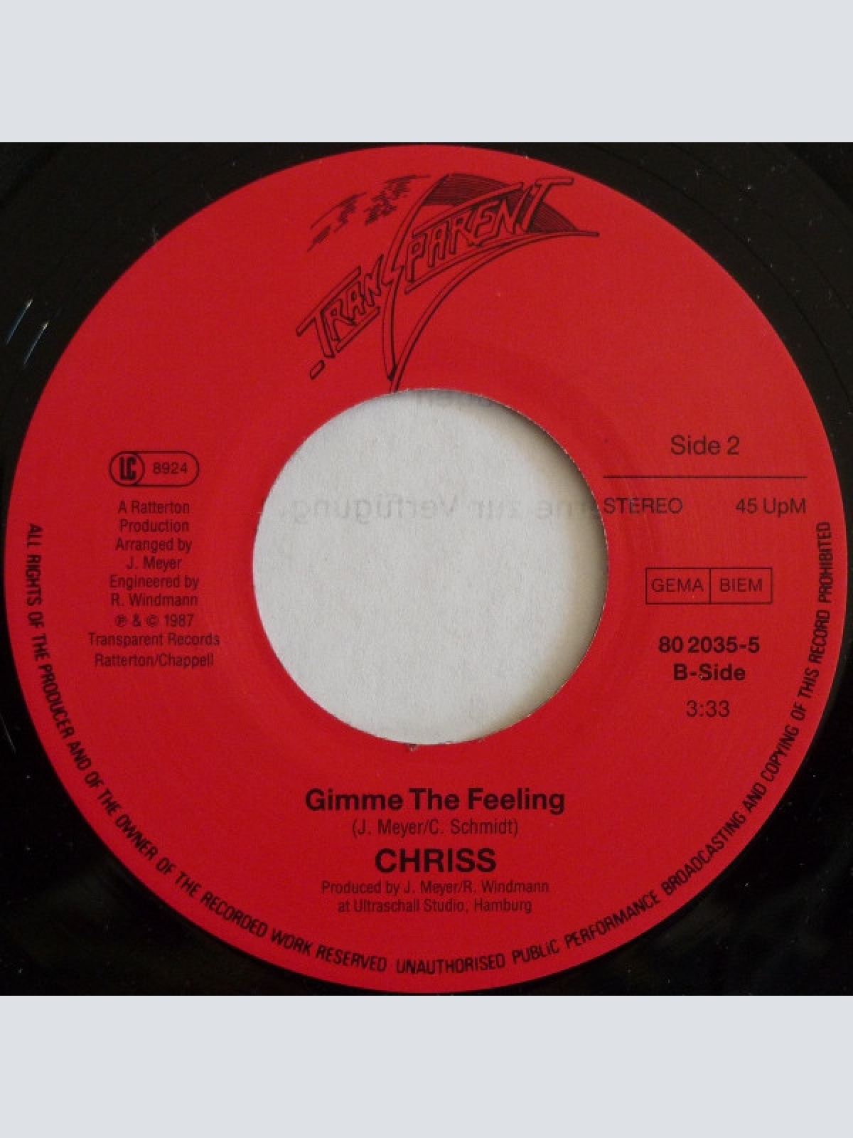 Vinyl / Chriss (3) - With A Boy Like You