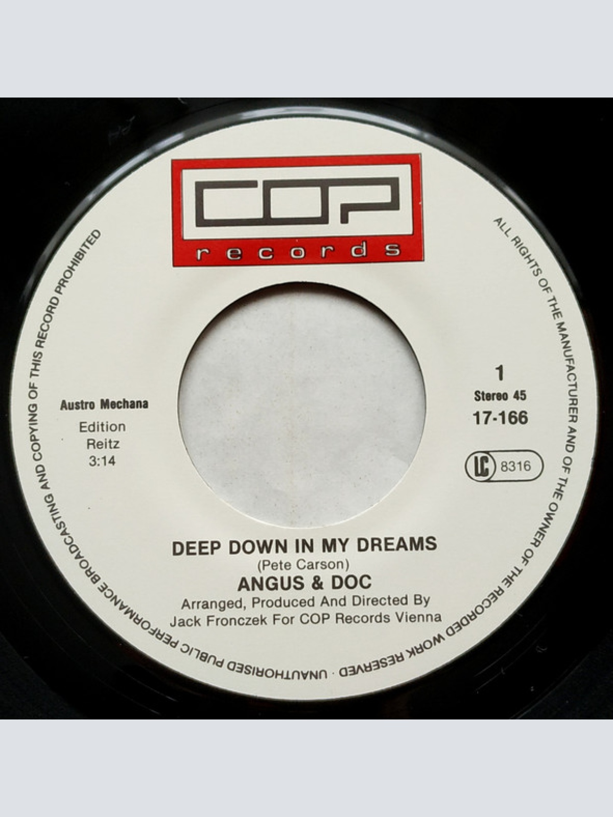 Vinyl / Angus & Doc - Deep Down In My Dreams