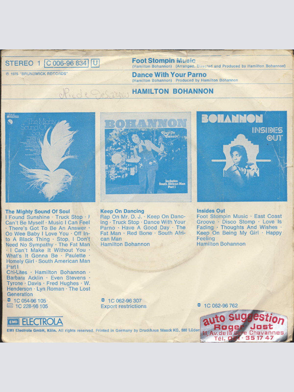 Vinyl / Hamilton Bohannon - Foot Stompin Music