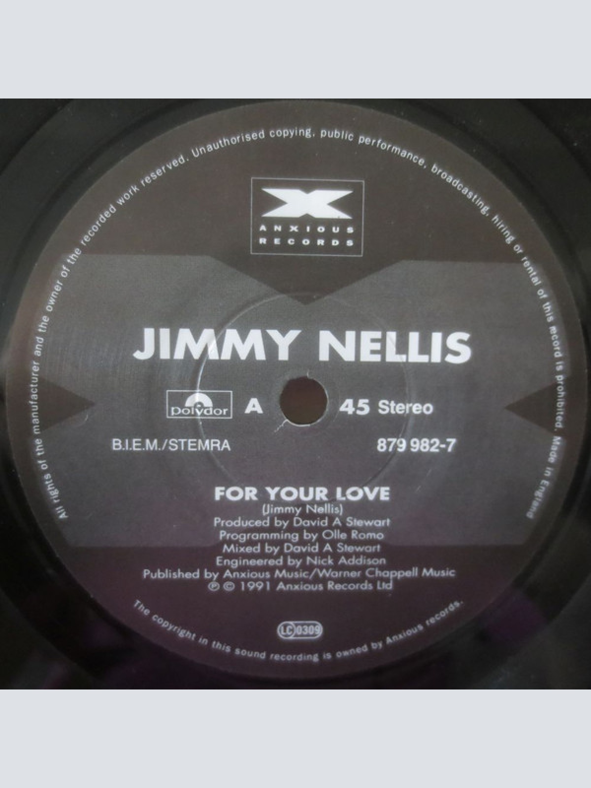 Vinyl / Jimmy Nellis - For Your Love