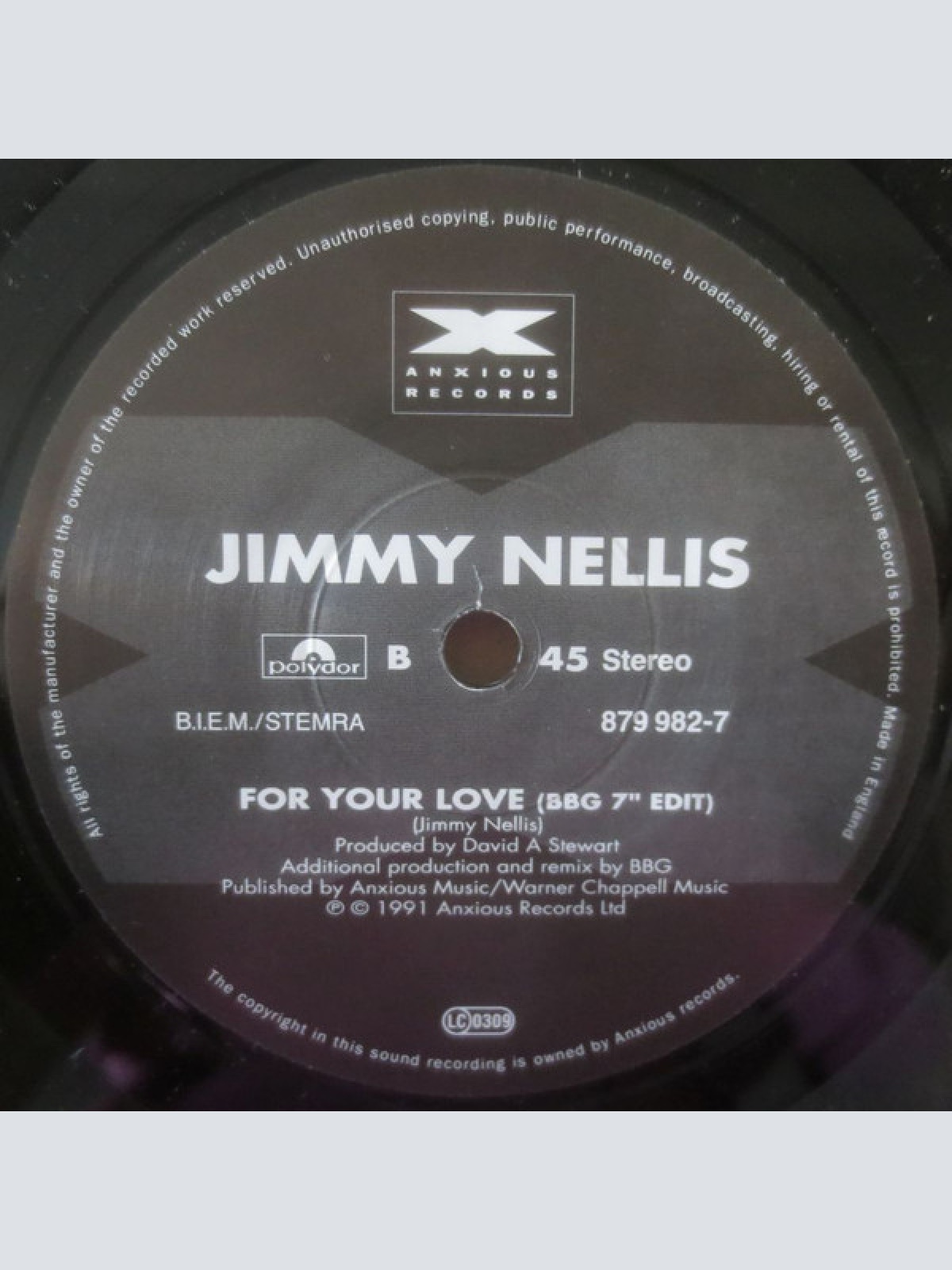 Vinyl / Jimmy Nellis - For Your Love